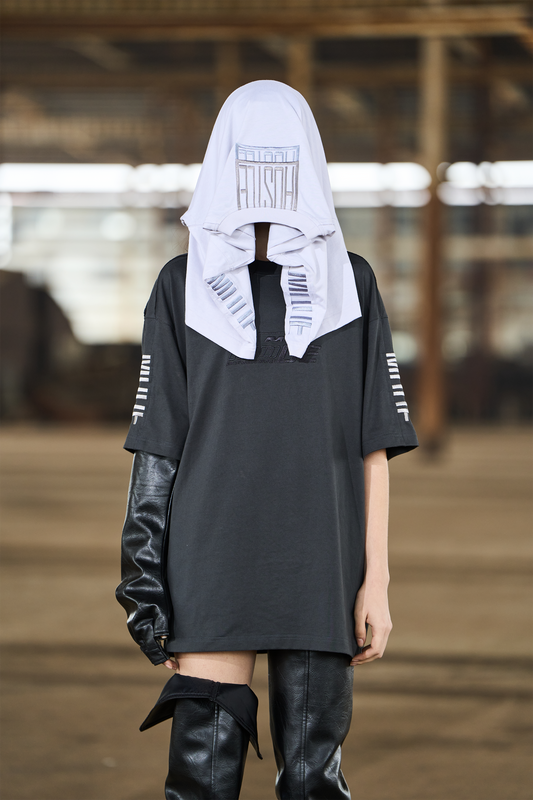 Blindnoplan EXIT MODE BLINDNOPLAN 24SS Color contrast embroidered T-shirt