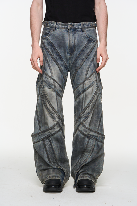 Blindnoplan BLINDNOPLAN 24SS Fly fry split wash to make old jeans