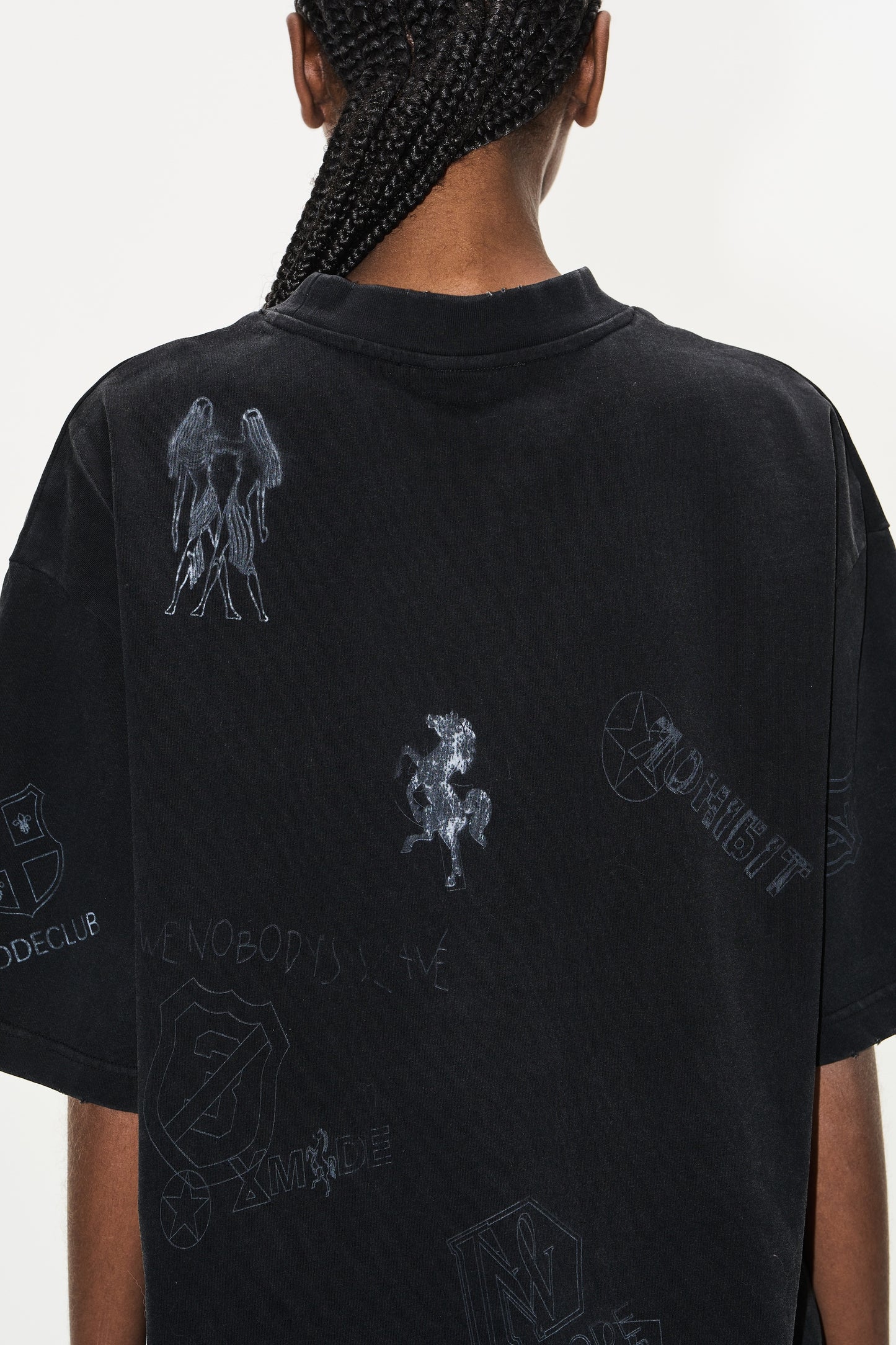 EXITMODE BY BLINDNOPLAN 25SS Make old graffiti T-shirts