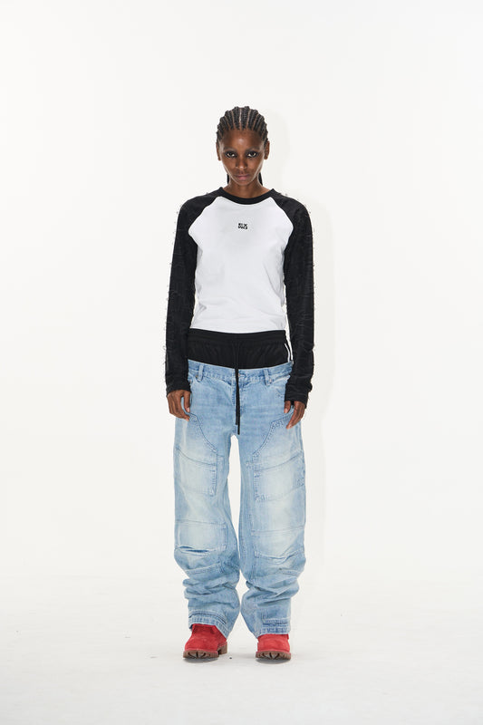 BLINDNOPLAN EXTMODE BY BLINDNOPLAN 25SS TWO-waisted sports lumber jeans