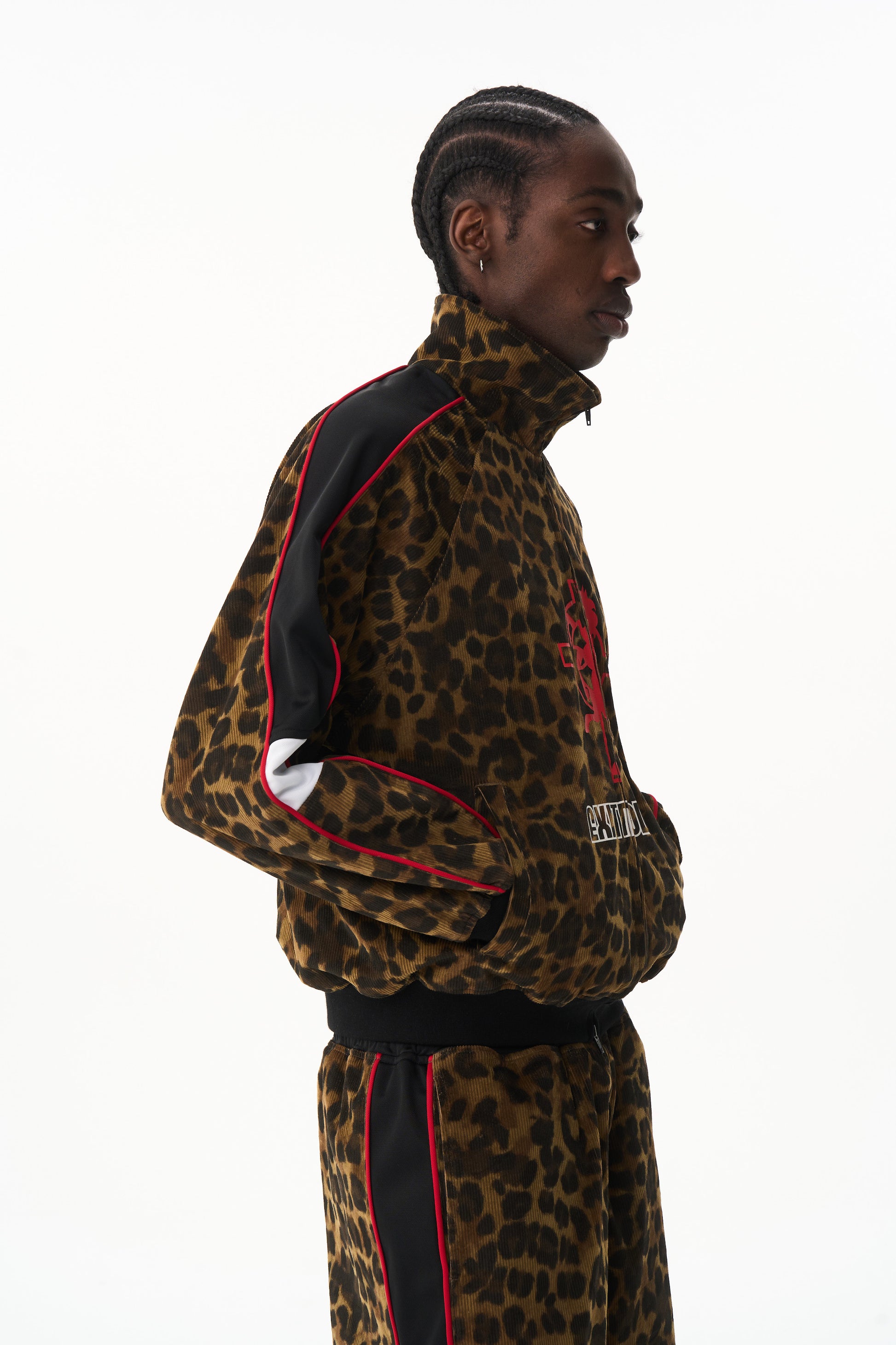 BLIND NO PLAN EXITMODE 26SS Retro American Leopard Print Long Sleeve Jacket