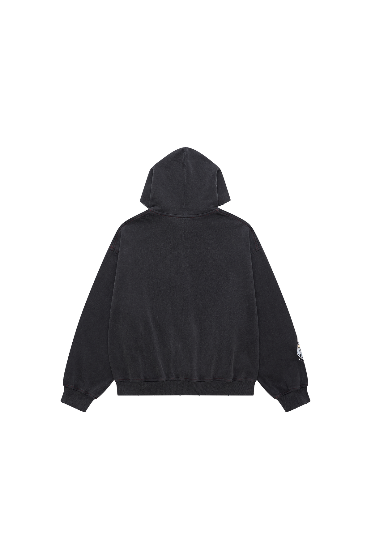 EXITMODE EXITMODE Vintage Faded Distressed Embroidered Hoodie