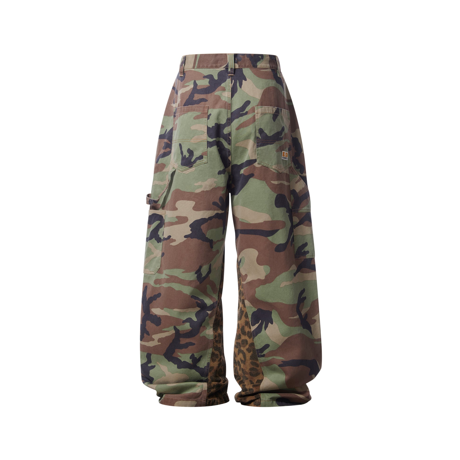 BLIND NO PLAN EXITMODE 26SS Baggy Patchwork Camouflage & Leopard Lumberjack Pants