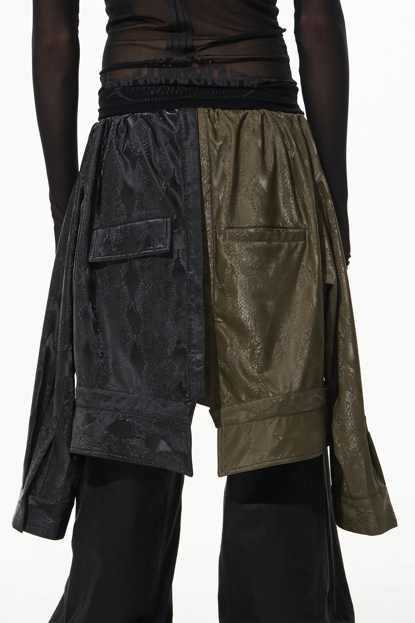 BLINDNOPLAN 24AW high-end collection with color contrast stitching fake two loose casual pants