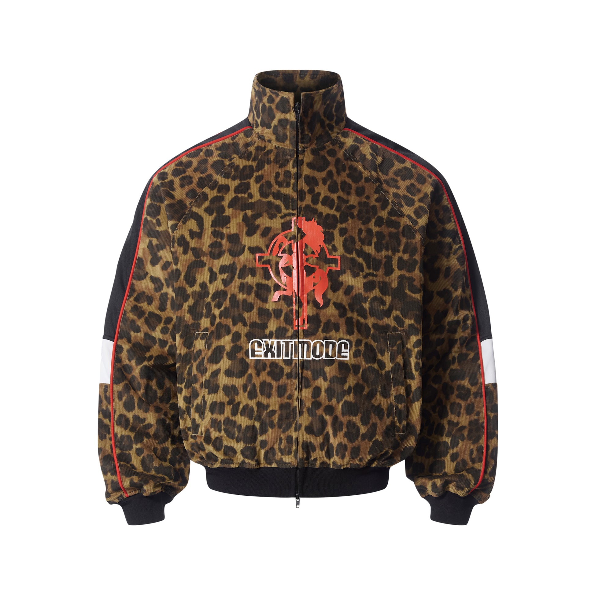 BLIND NO PLAN EXITMODE 26SS Retro American Leopard Print Long Sleeve Jacket