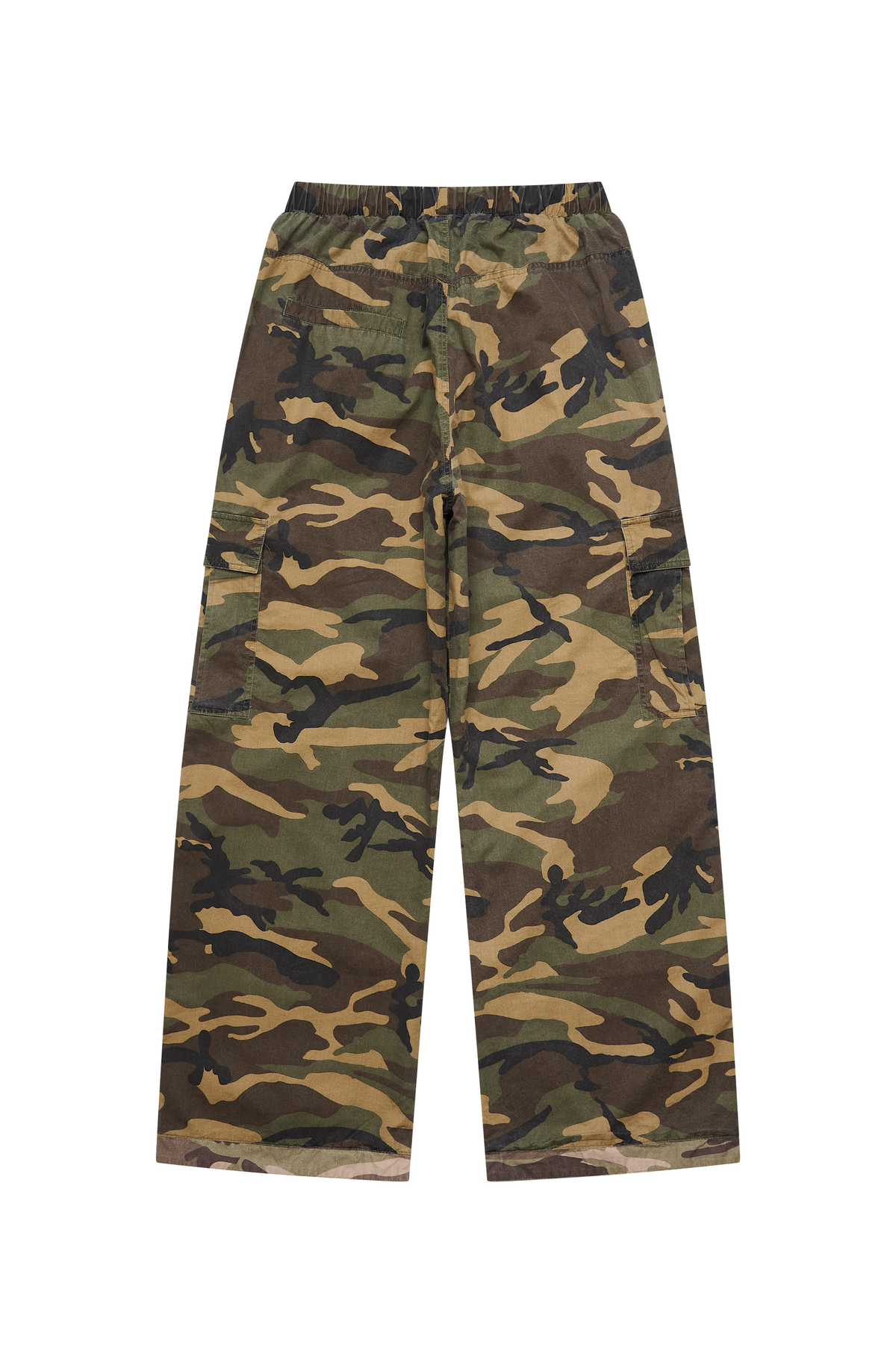 EXITMODE EXITMODE Vintage Washed Reversible Camouflage Distressed Loose-Fit Utility Pants – Unisex