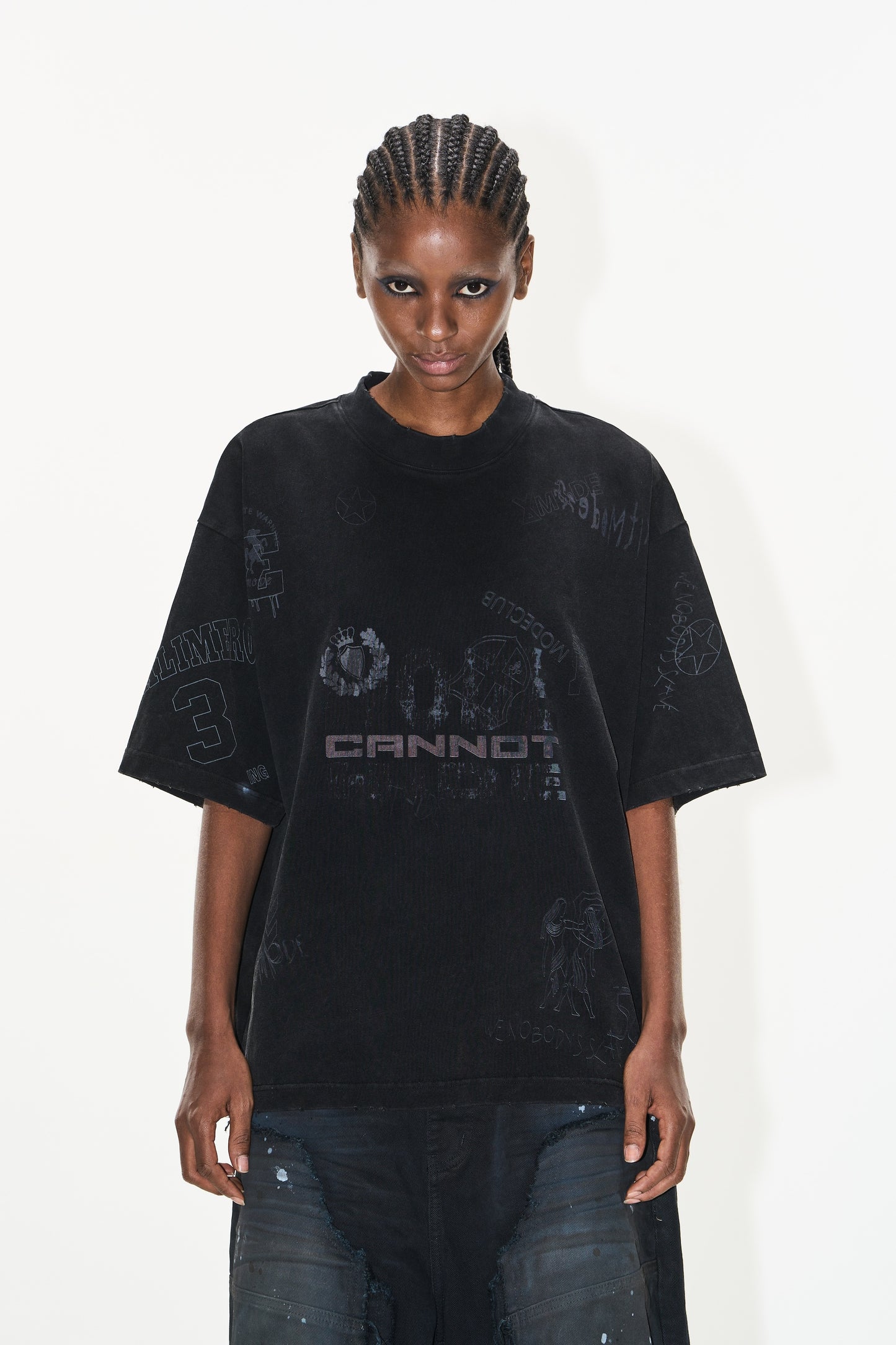 EXITMODE BY BLINDNOPLAN 25SS Make old graffiti T-shirts