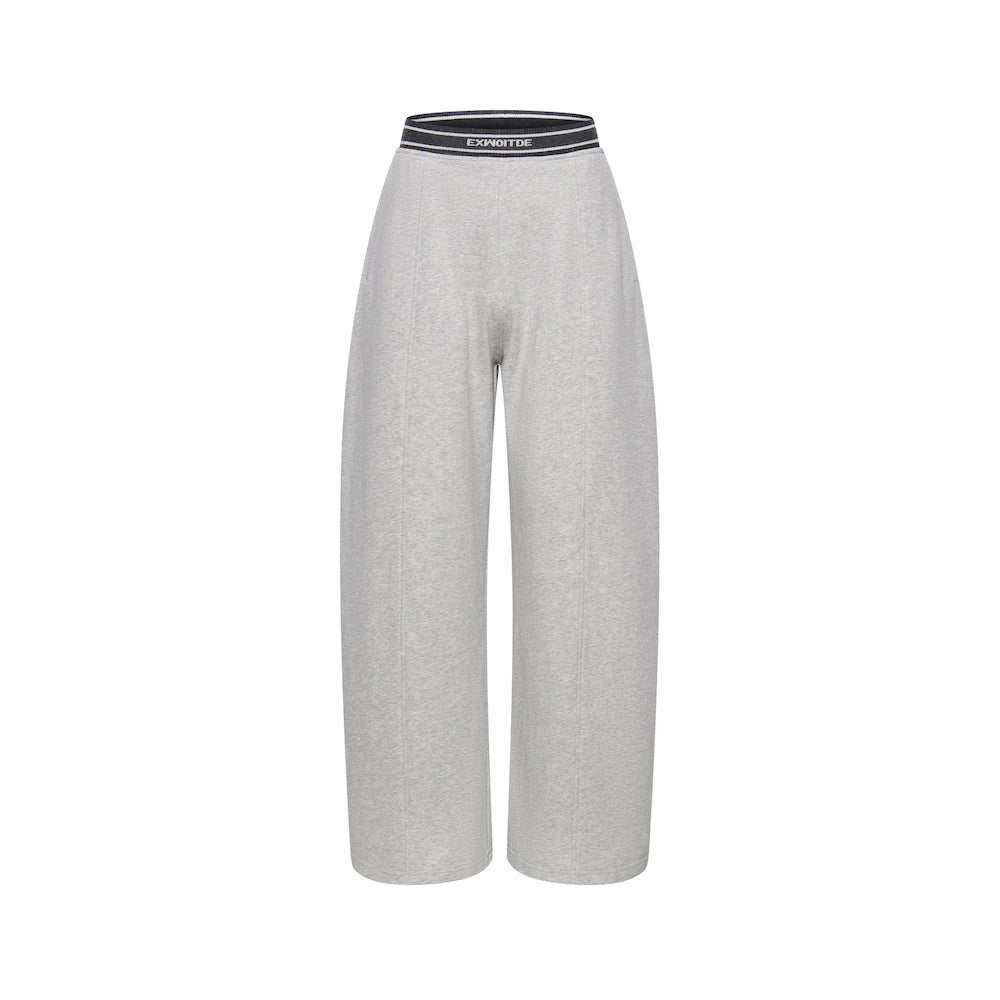 BLIND NO PLAN EXITMODE BY BLINDNOPLAN 25AW Colorblock Ribbed Curved Sports Pants – Wide Leg