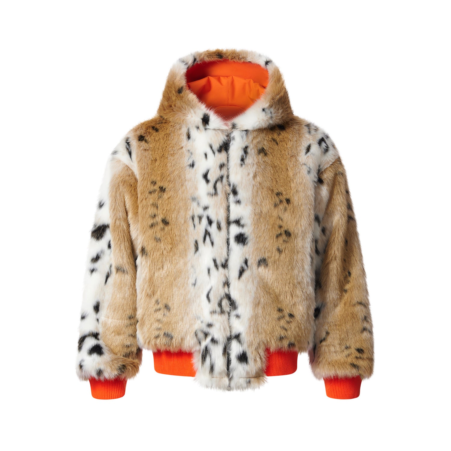 BLIND NO PLAN EXITMODE BY BLINDNOPLAN 25AW Reversible Plush Winter Jacket – Leopard Print
