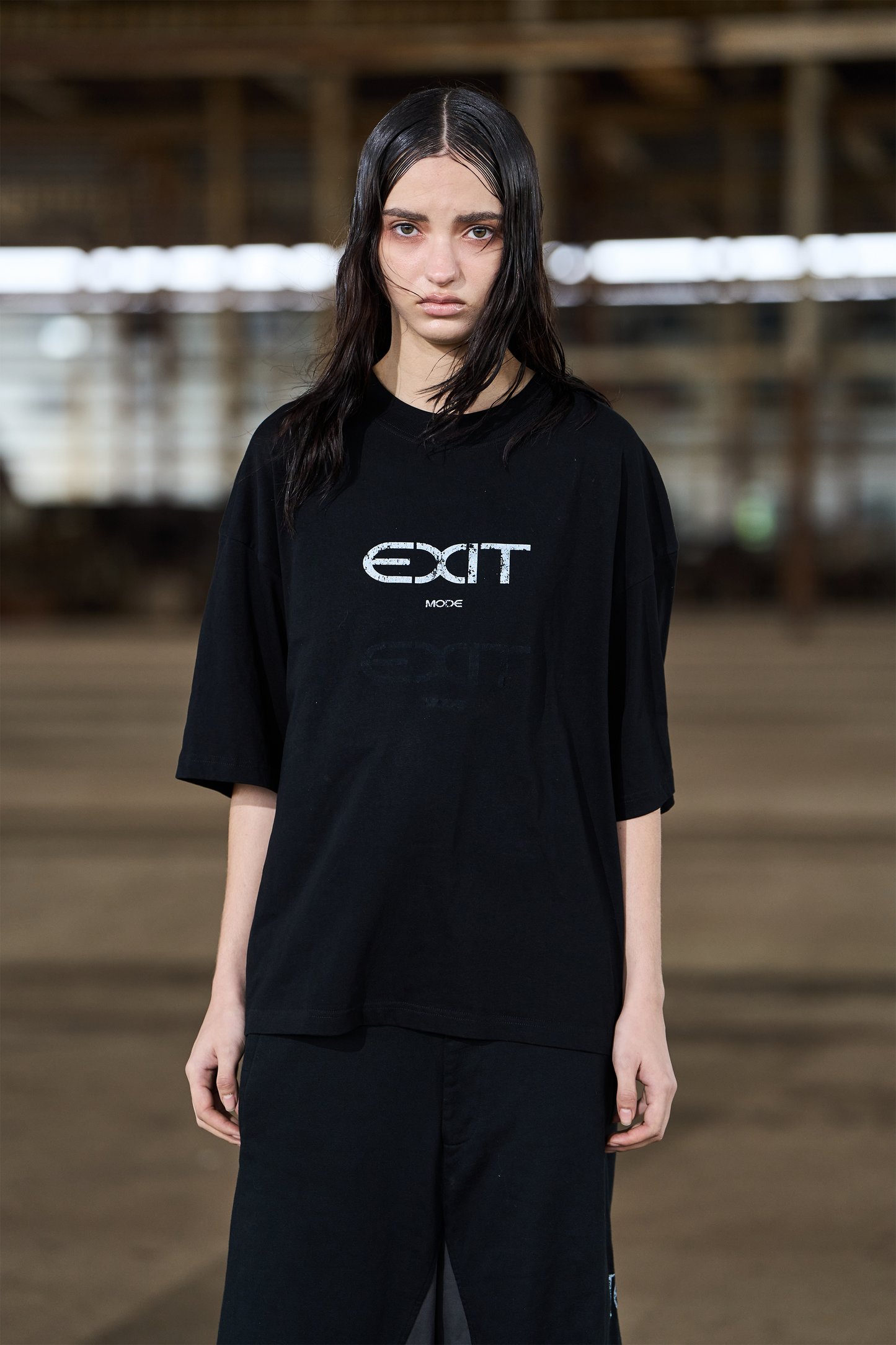 EXIT MODE BLINDNOPLAN 24SS Washed printed Tshrit