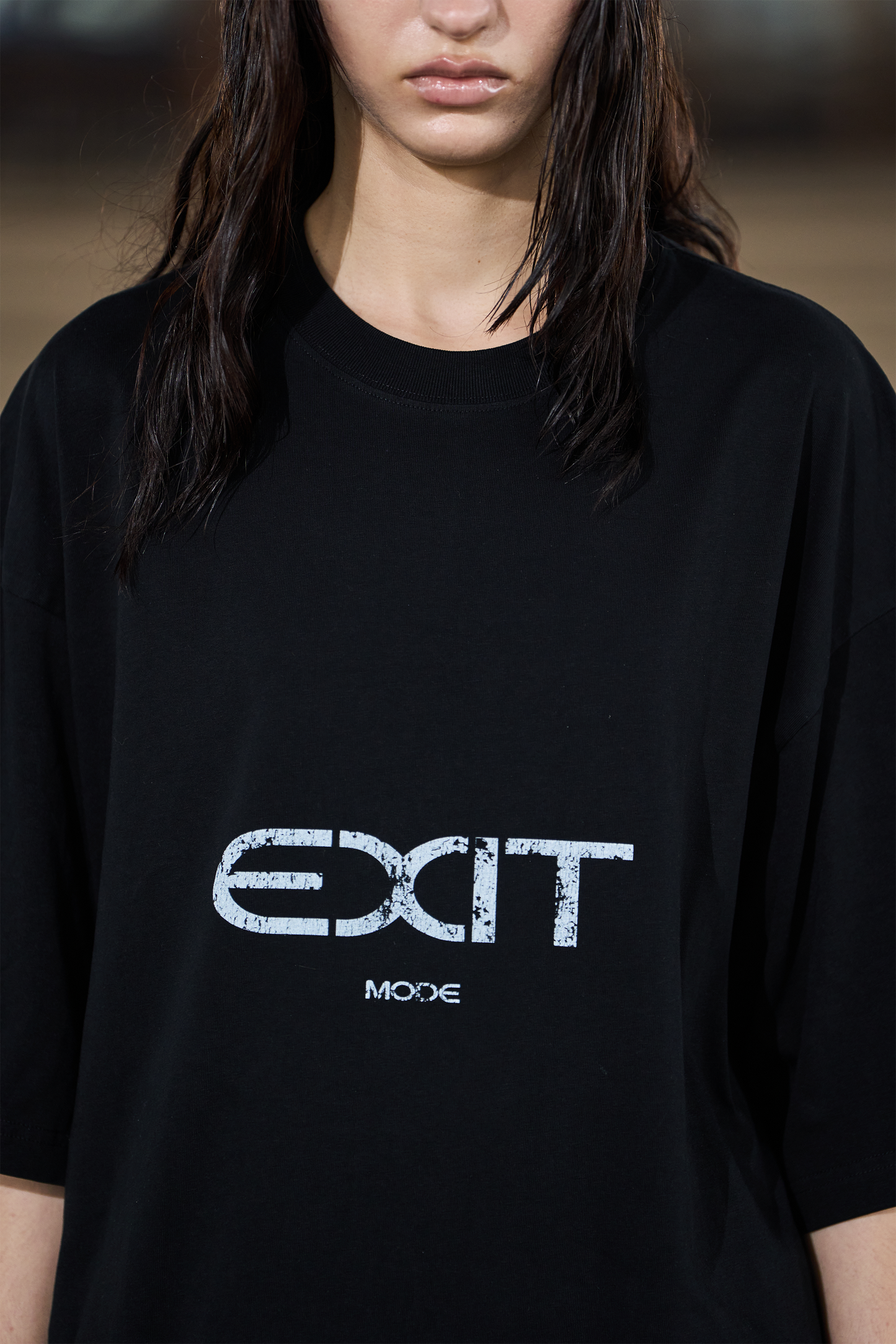 EXIT MODE BLINDNOPLAN 24SS Washed printed Tshrit