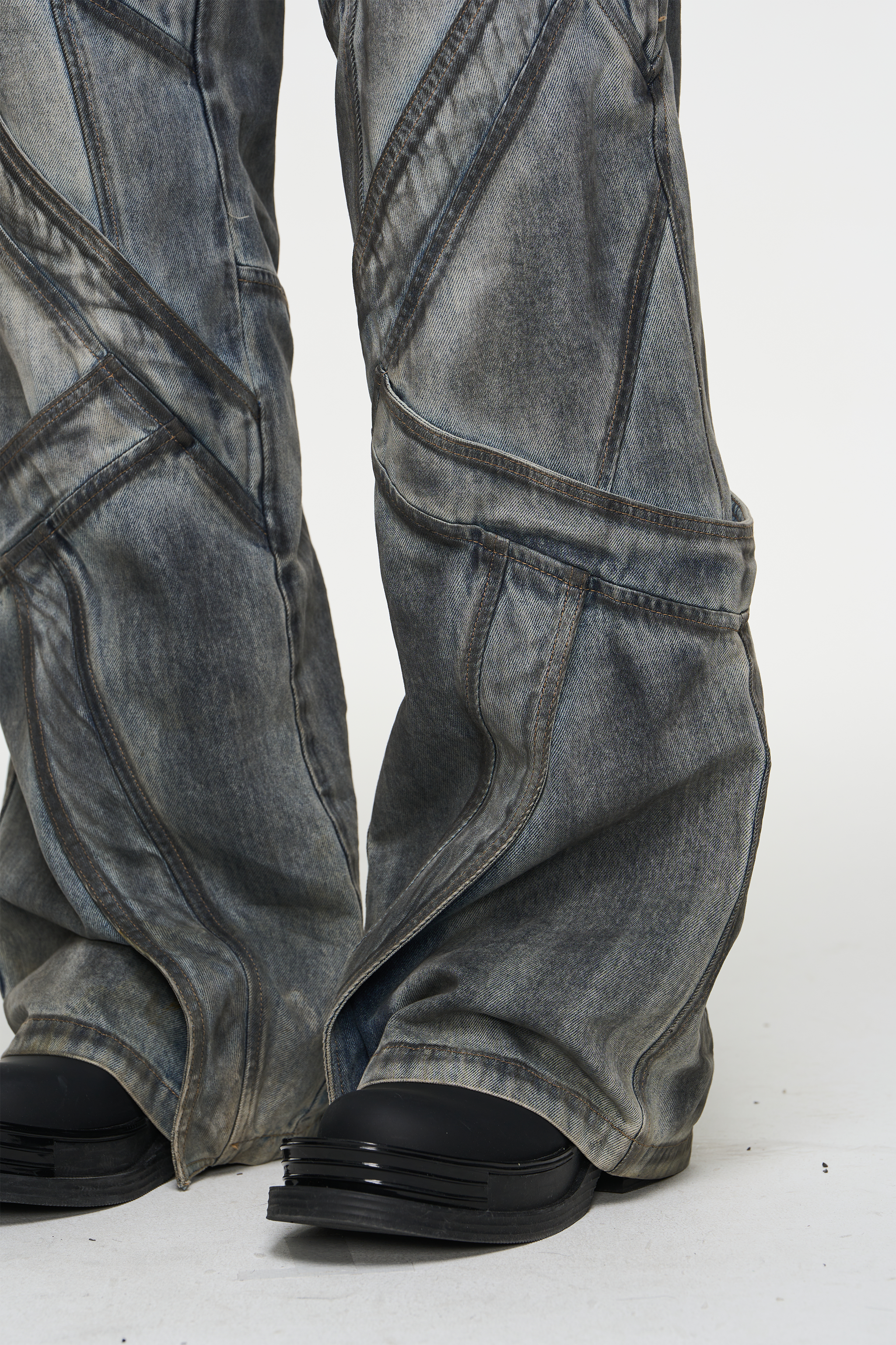 BLINDNOPLAN 24SS Fly fry split wash to make old jeans – BLIND NO PLAN