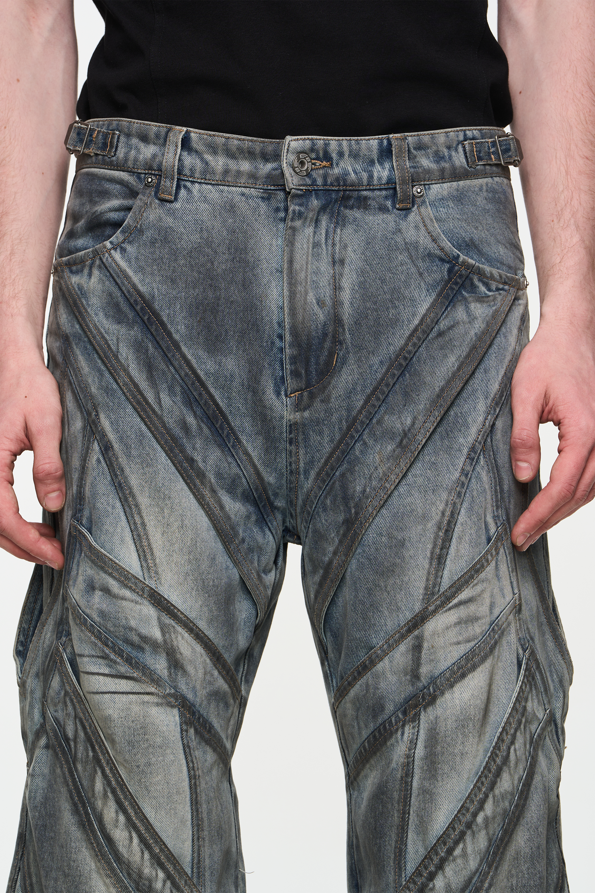 BLINDNOPLAN 24SS Fly fry split wash to make old jeans – BLIND NO PLAN