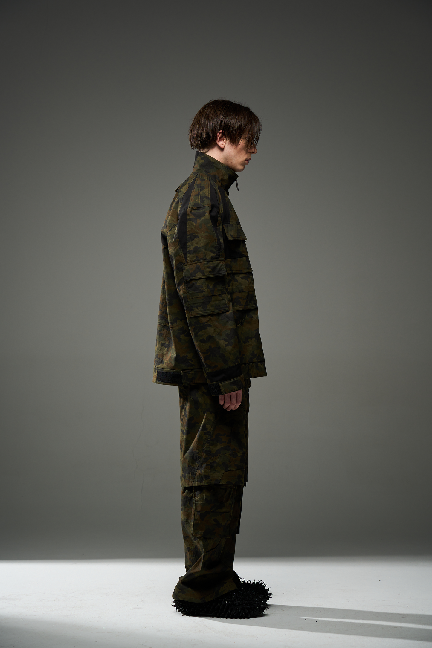 BLINDNOPLAN 24SS Color contrast camouflage overalls