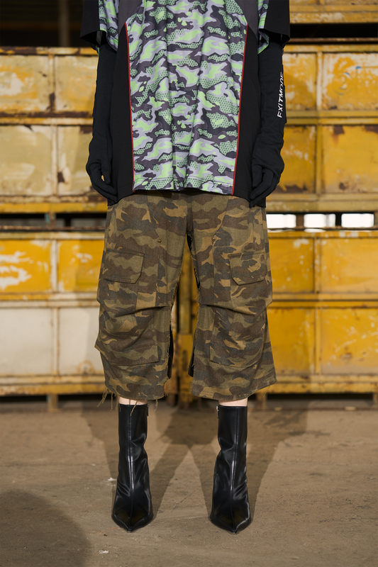 EXIT MODE BLINDNOPLAN 24SS Lumber camouflage shrts