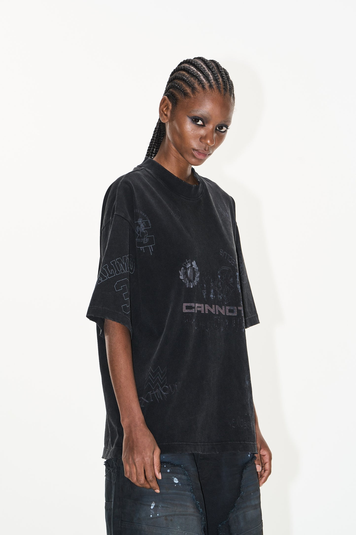 EXITMODE BY BLINDNOPLAN 25SS Make old graffiti T-shirts