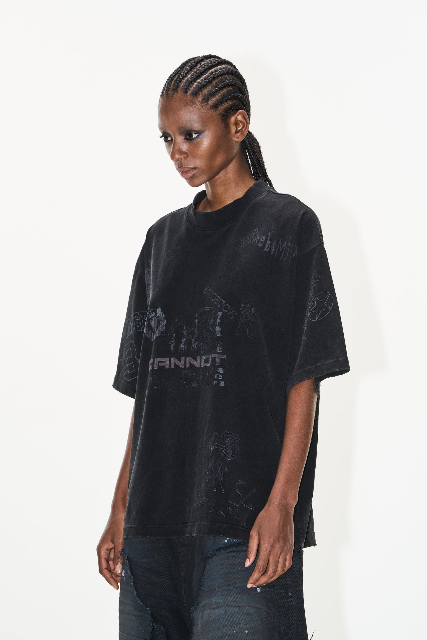 EXITMODE BY BLINDNOPLAN 25SS Make old graffiti T-shirts