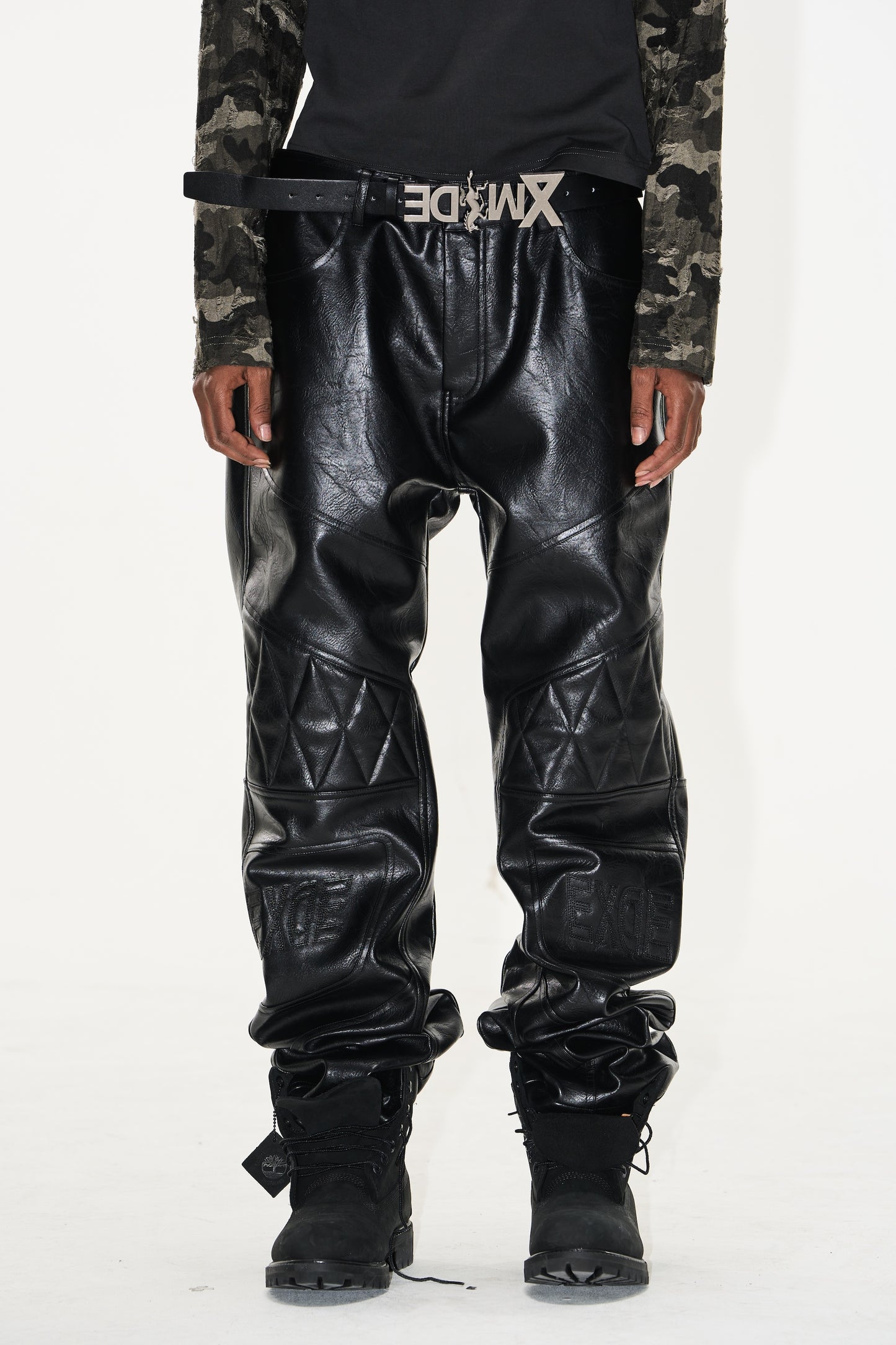 EXITMODE BY BLINDNOPLAN 25SS Cross horse leather pants
