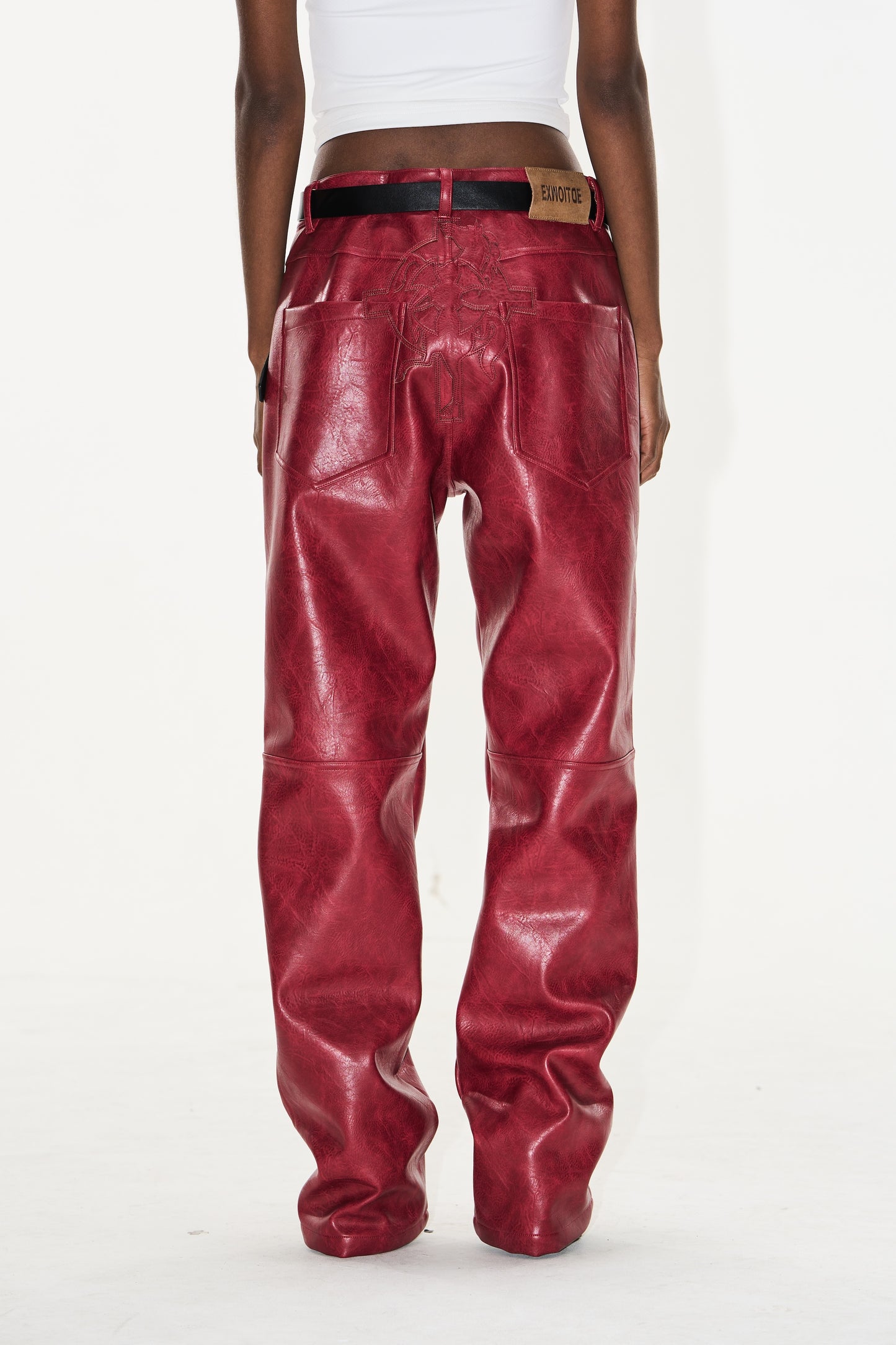 EXITMODE BY BLINDNOPLAN 25SS Cross horse leather pants
