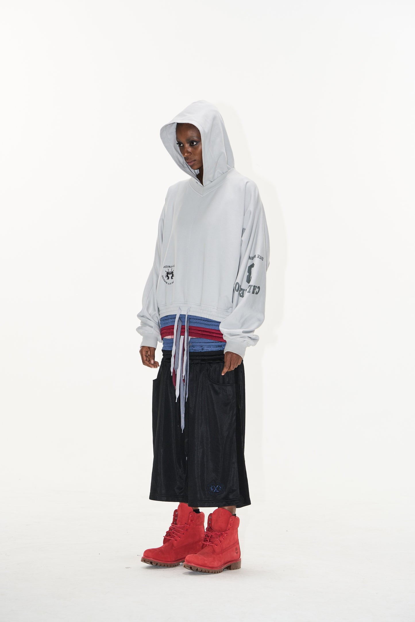 EXITMODE BY BLINDNOPLAN 25SS Multi-layer waist hoodie