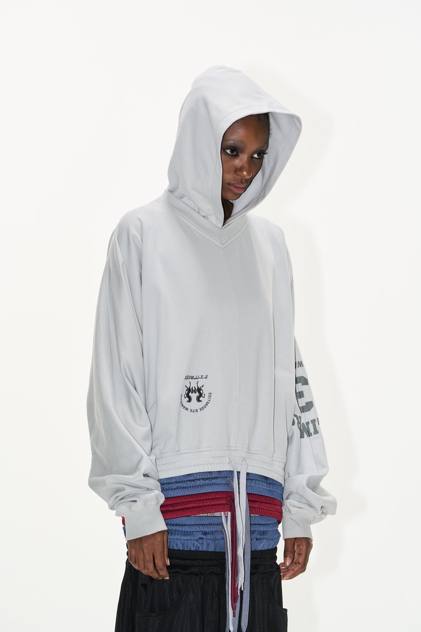 EXITMODE BY BLINDNOPLAN 25SS Multi-layer waist hoodie