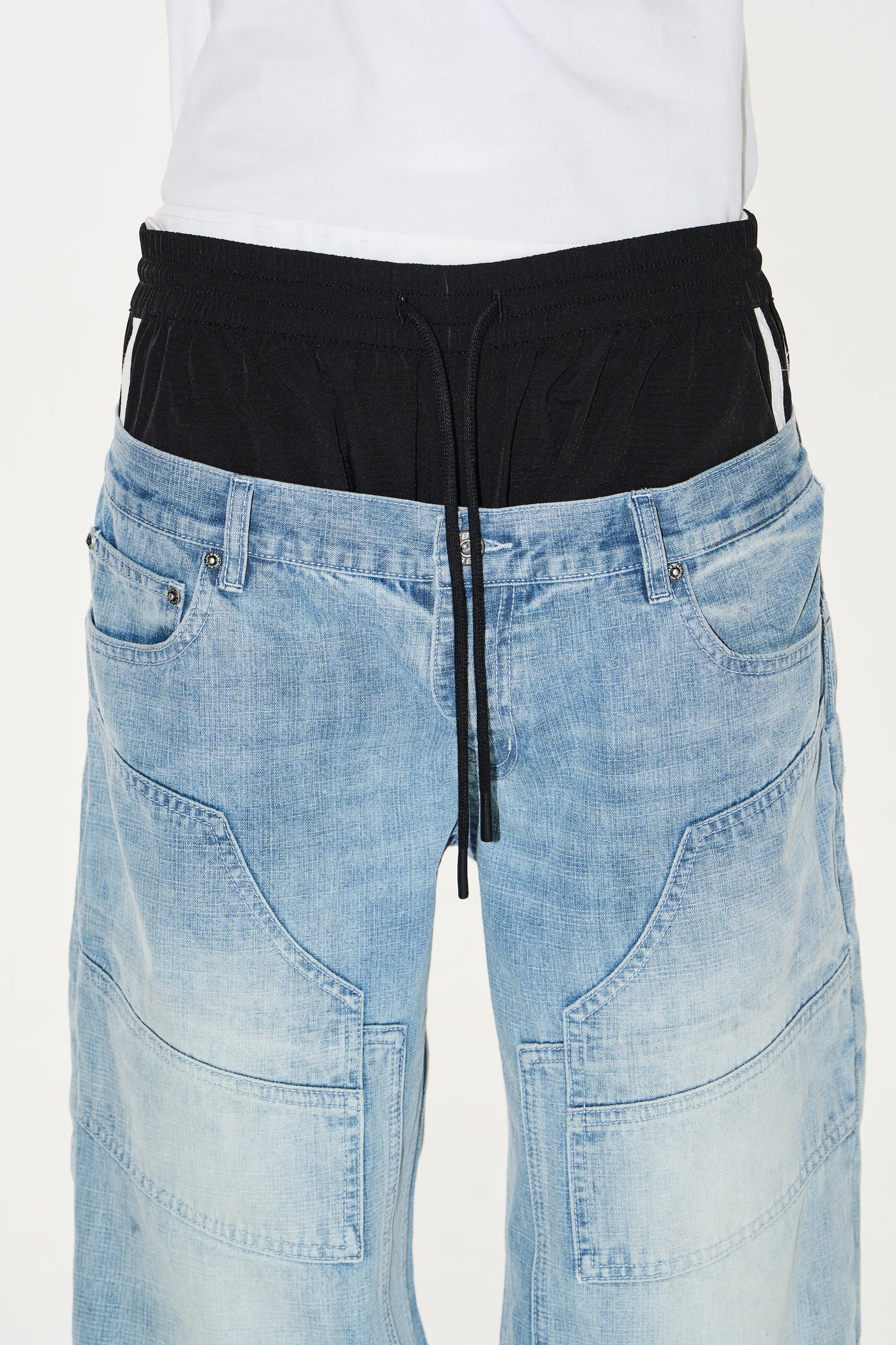 EXTMODE BY BLINDNOPLAN 25SS TWO-waisted sports lumber jeans