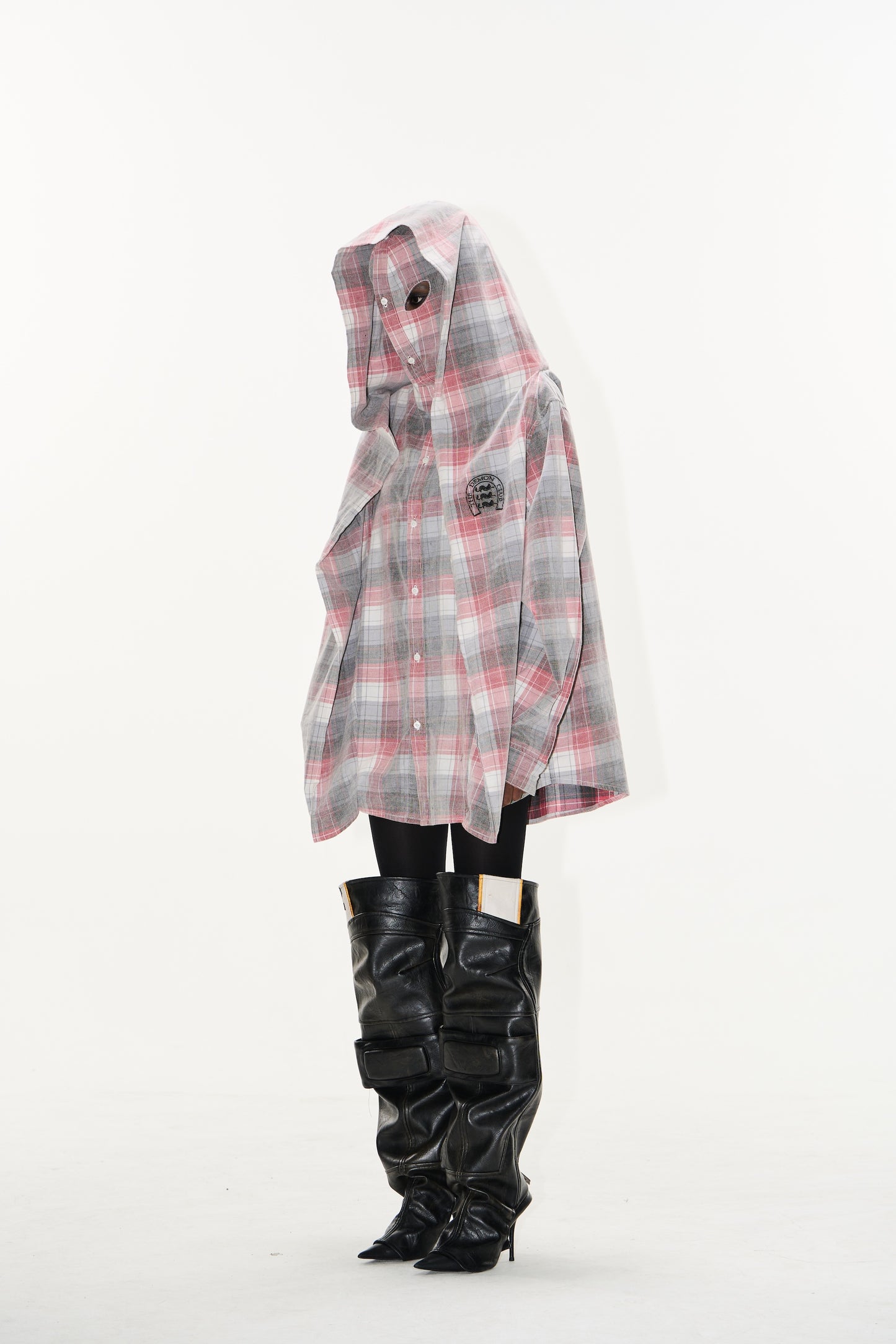 EXITMODE BY BLINDNOPLAN 25SS Washed cross horse Mask hoodie