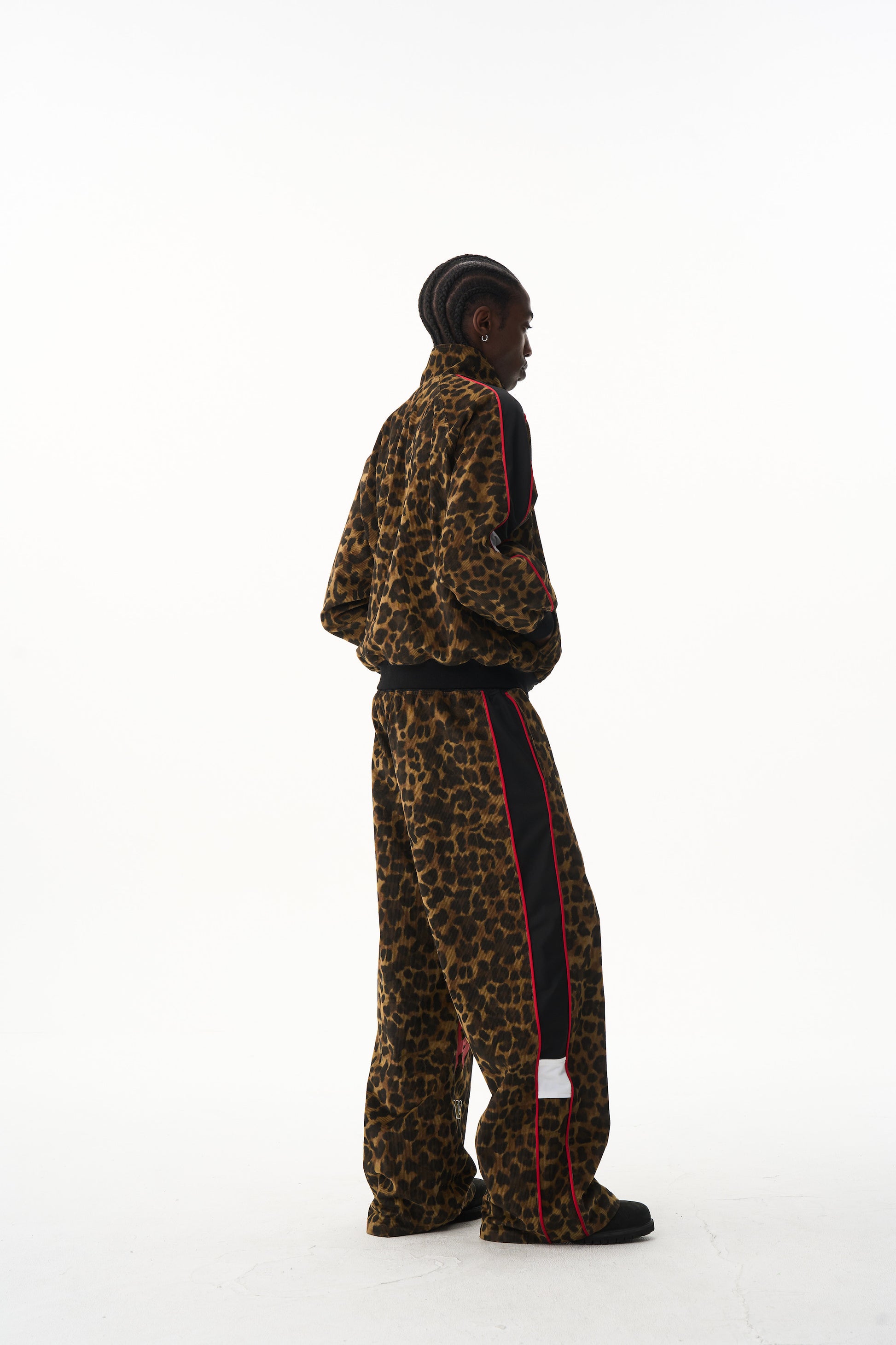 BLIND NO PLAN EXITMODE 26SS Retro American Leopard Print Long Sleeve Jacket