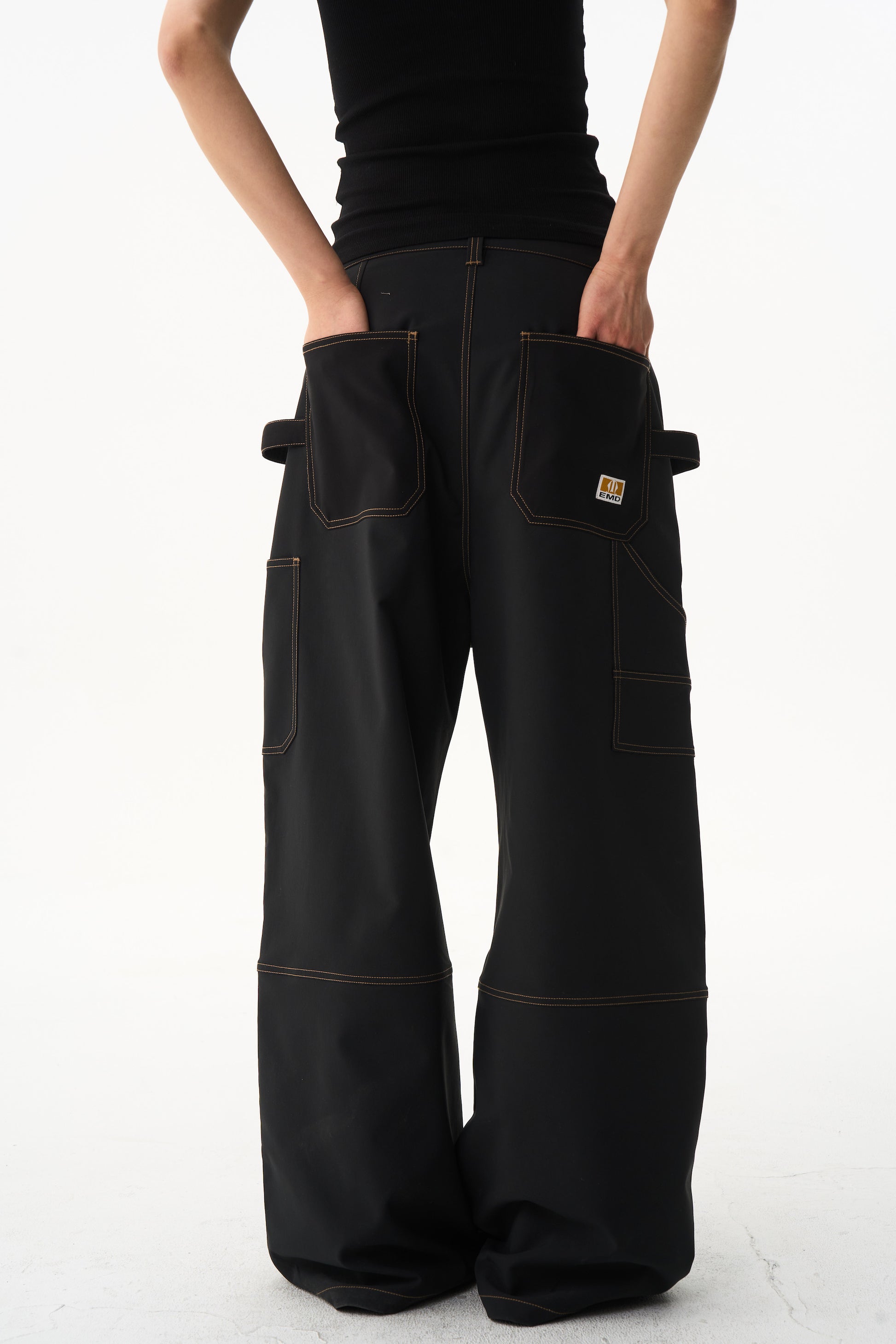 BLIND NO PLAN EXITMODE 26SS Color-Block Quilted Lumber Pants