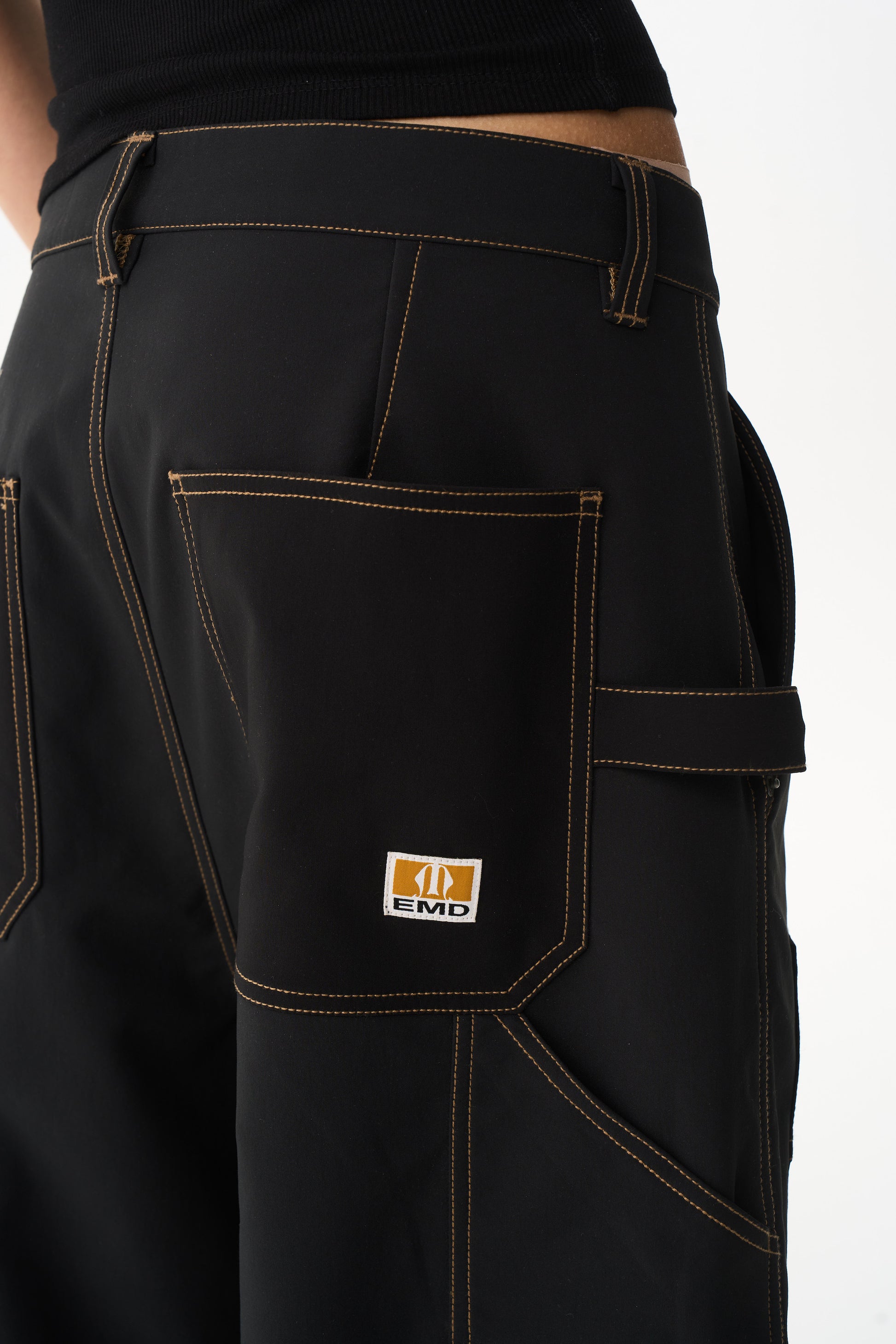 BLIND NO PLAN EXITMODE 26SS Color-Block Quilted Lumber Pants