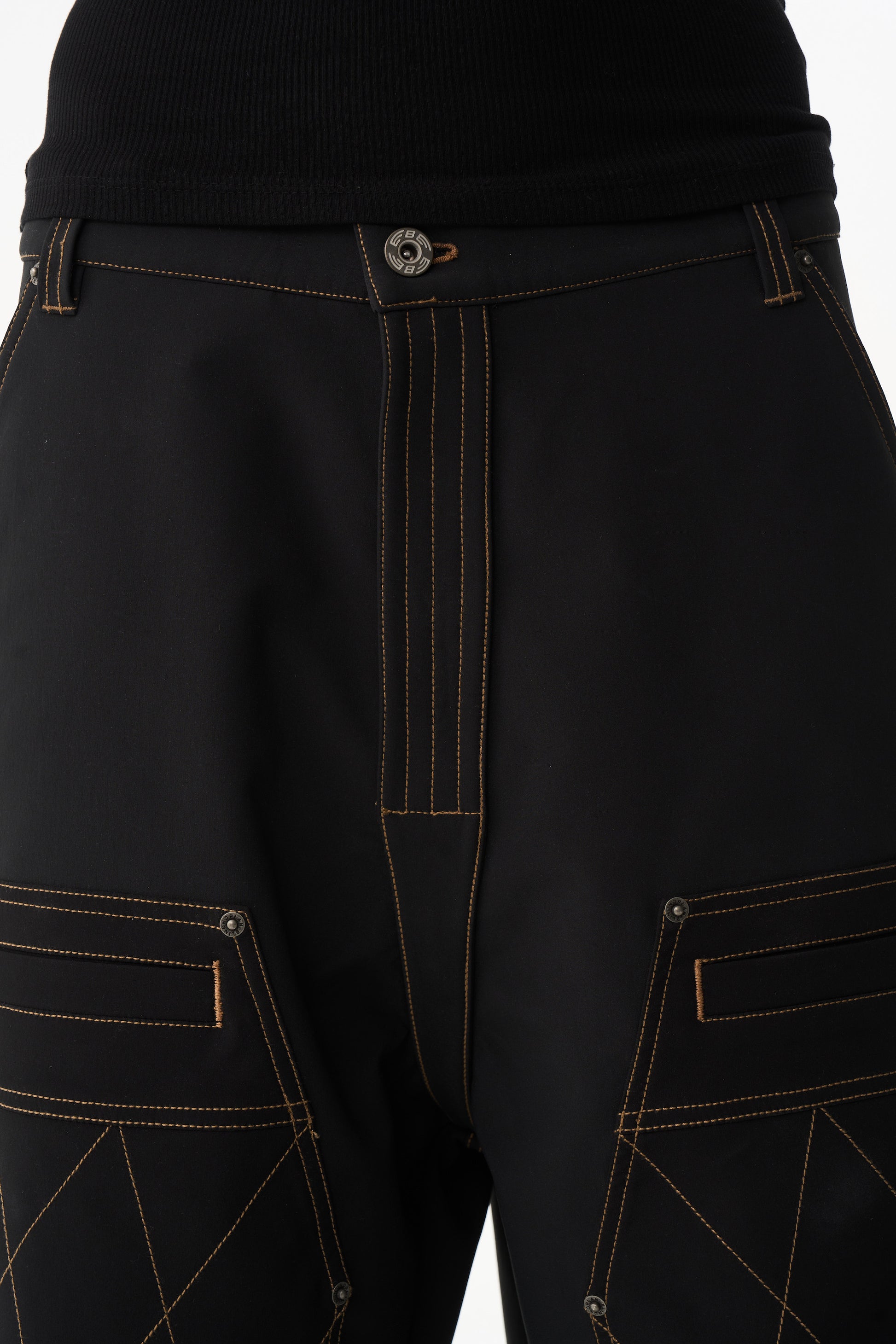 BLIND NO PLAN EXITMODE 26SS Color-Block Quilted Lumber Pants