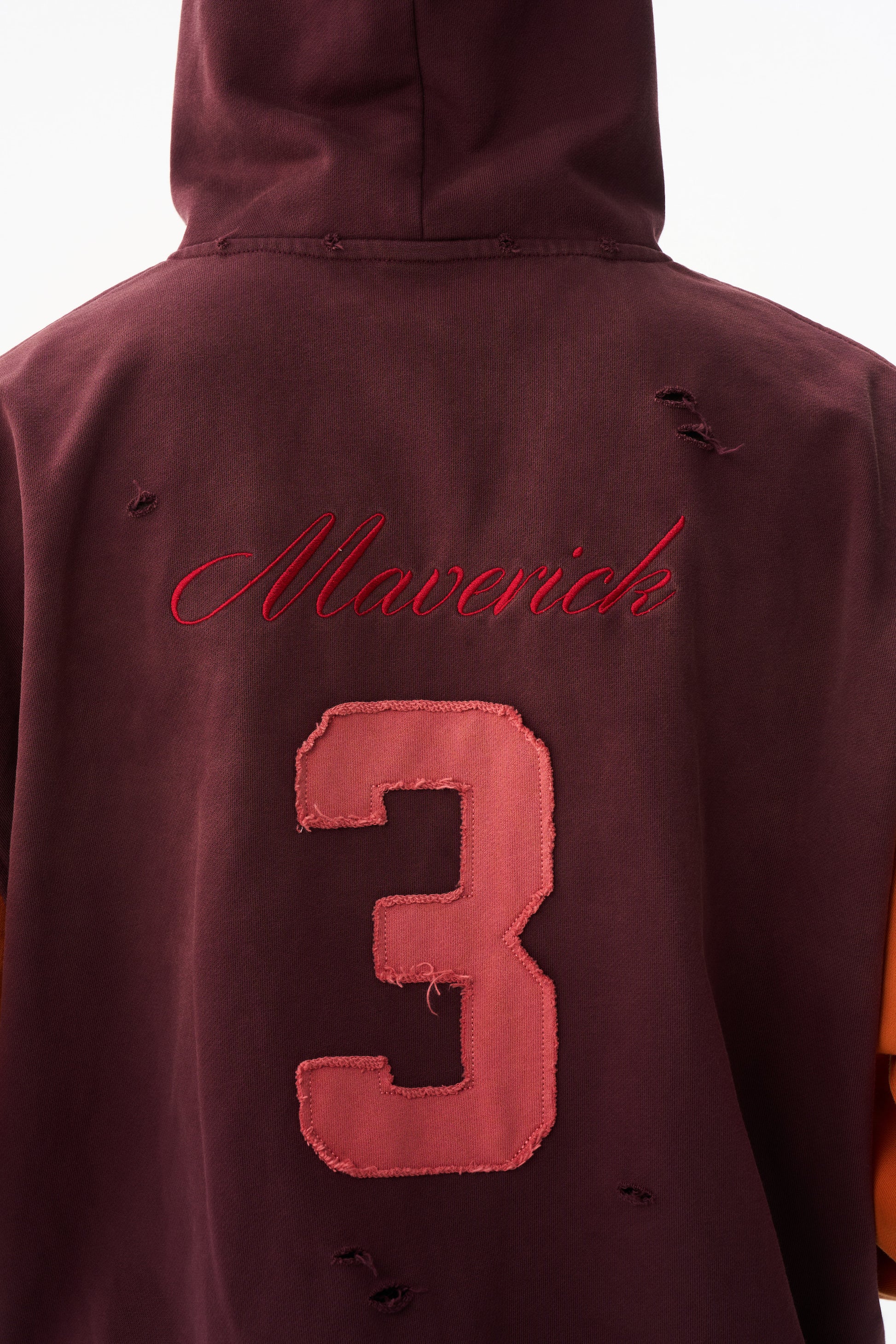 BLIND NO PLAN EXITMODE 26SS Color-Block Washed Cross Horse Hoodie