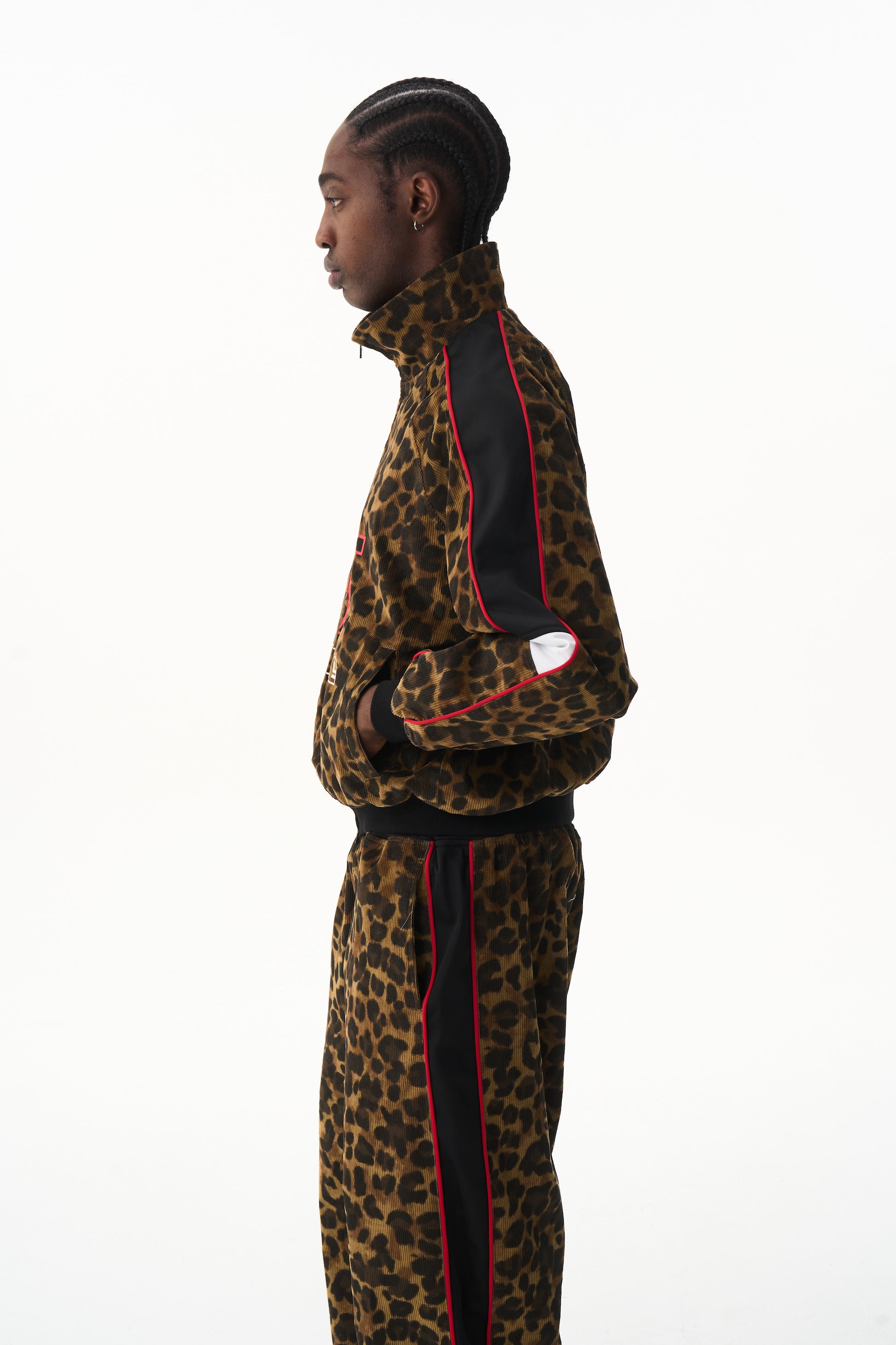 BLIND NO PLAN EXITMODE 26SS Retro American Leopard Print Long Sleeve Jacket