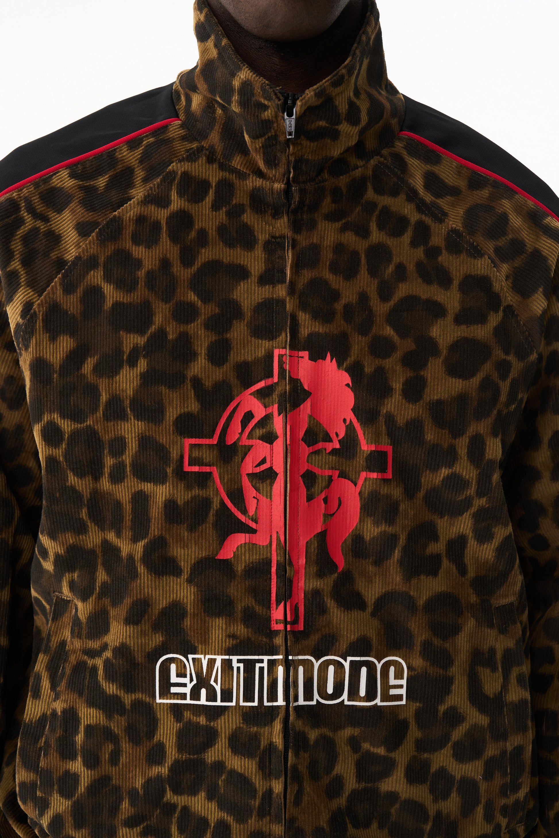 BLIND NO PLAN EXITMODE 26SS Retro American Leopard Print Long Sleeve Jacket