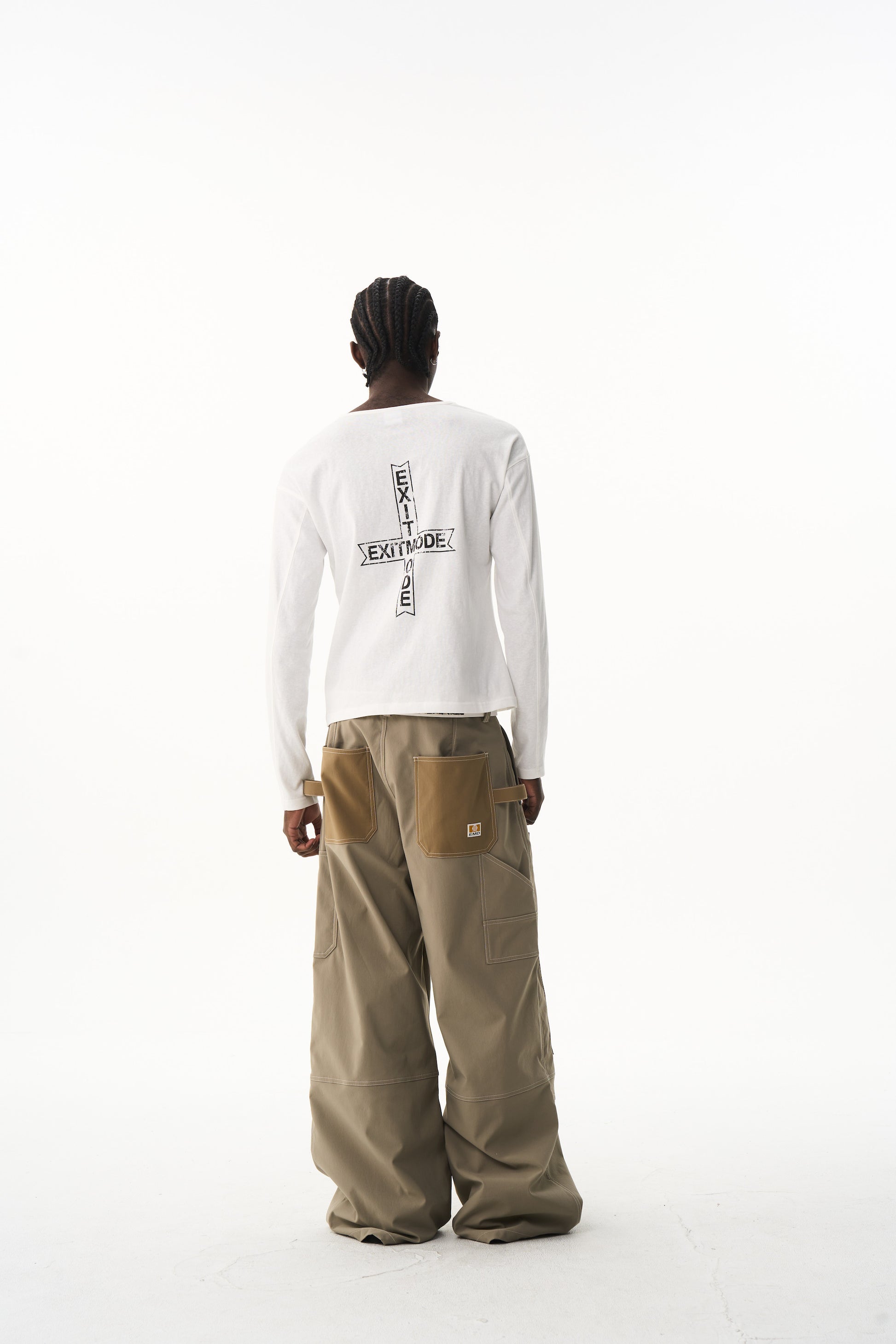 BLIND NO PLAN EXITMODE 26SS Color-Block Quilted Lumber Pants