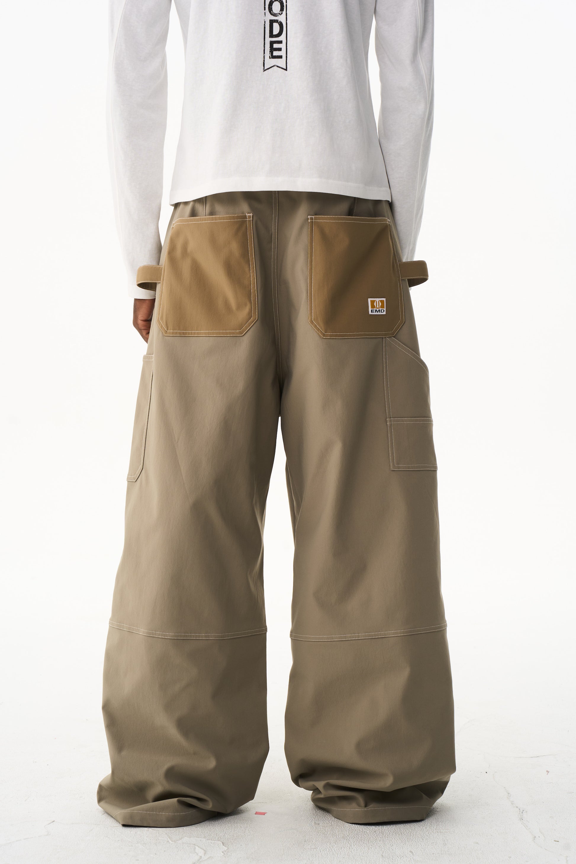 BLIND NO PLAN EXITMODE 26SS Color-Block Quilted Lumber Pants
