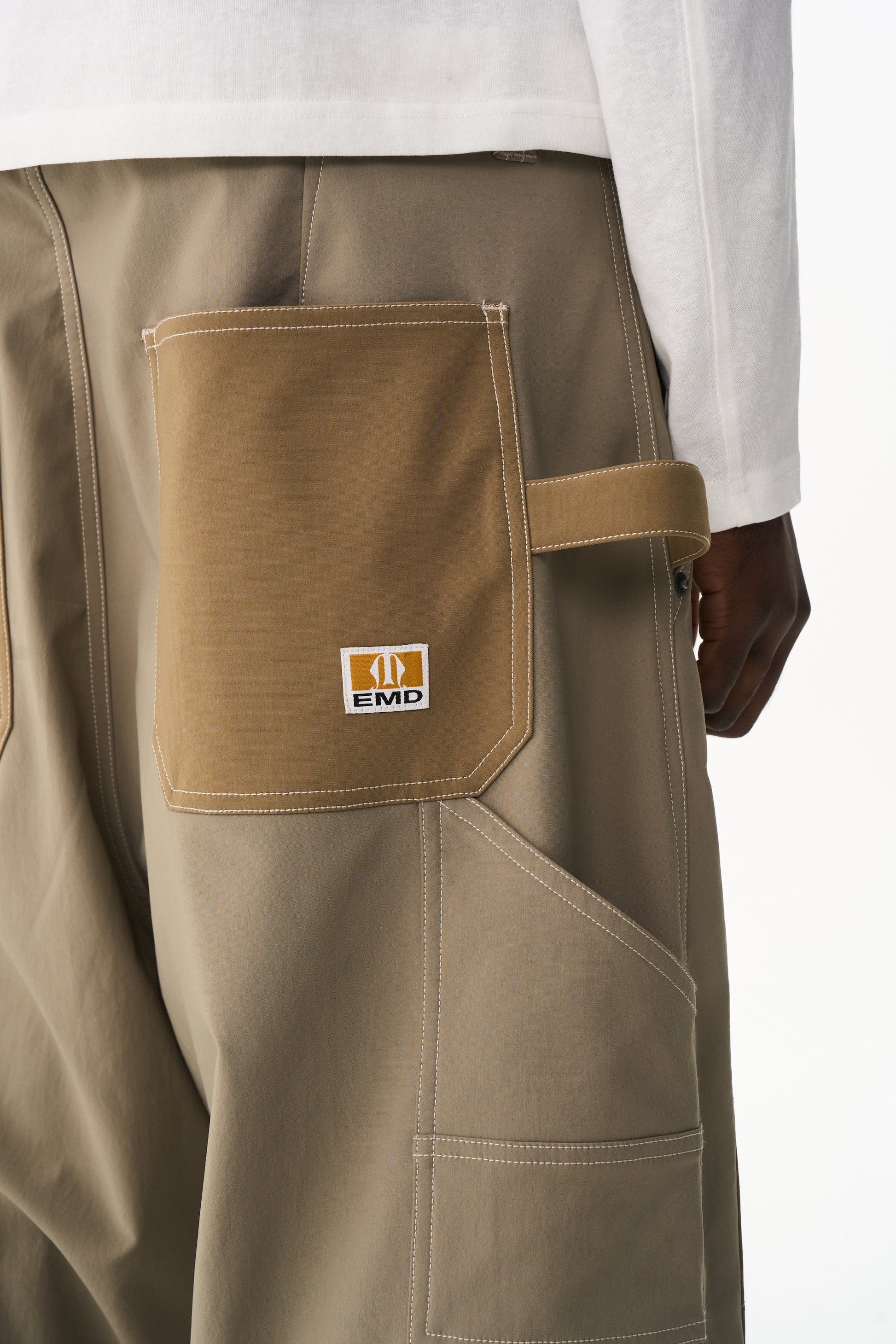 BLIND NO PLAN EXITMODE 26SS Color-Block Quilted Lumber Pants