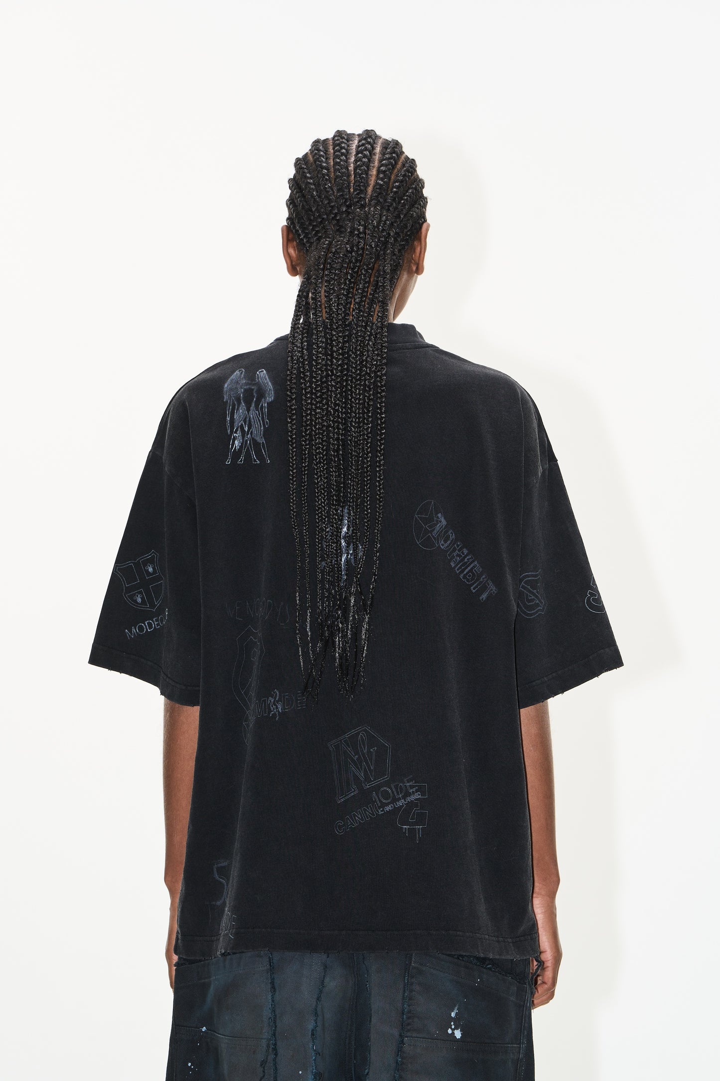 EXITMODE BY BLINDNOPLAN 25SS Make old graffiti T-shirts