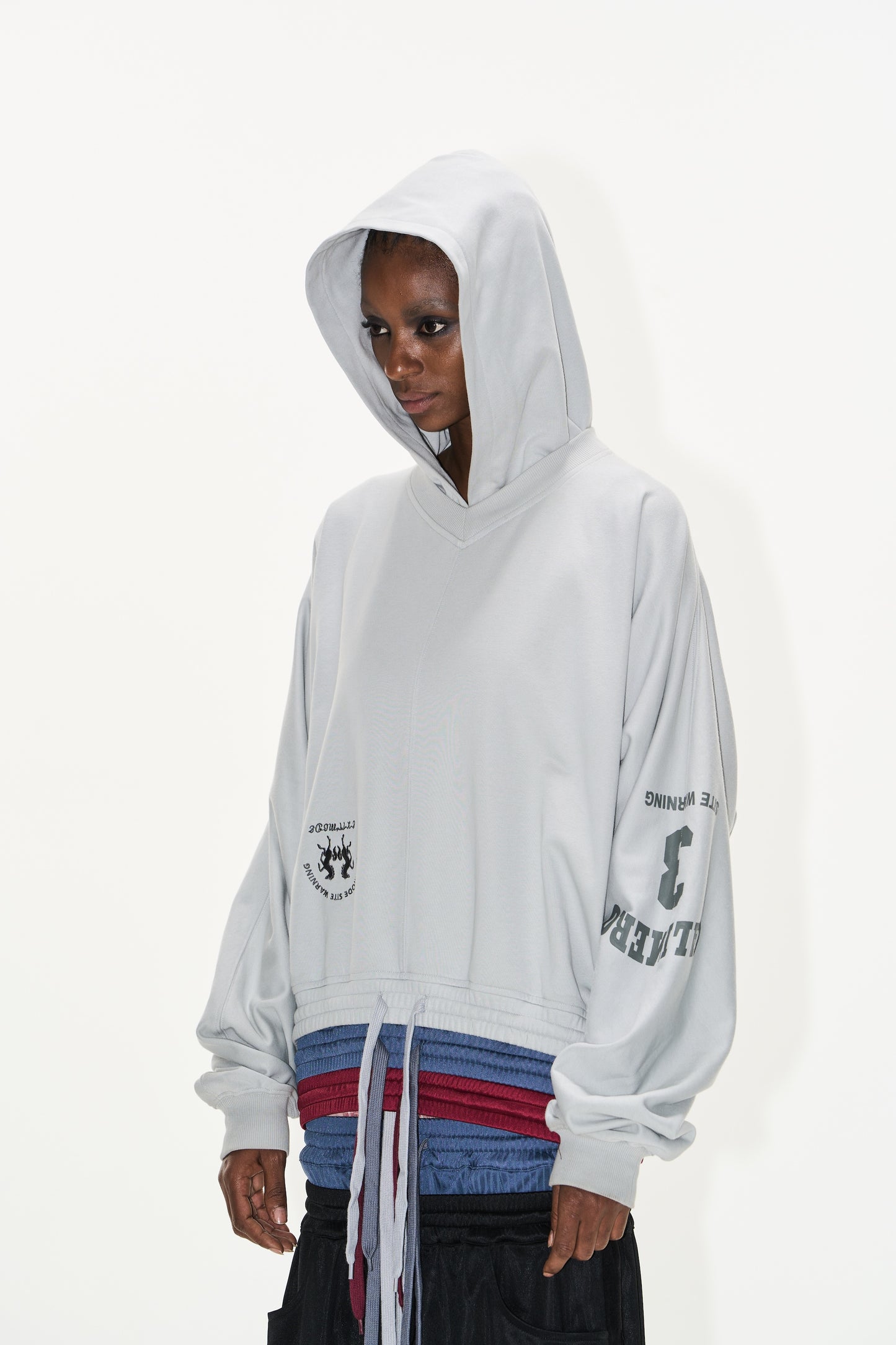 EXITMODE BY BLINDNOPLAN 25SS Multi-layer waist hoodie