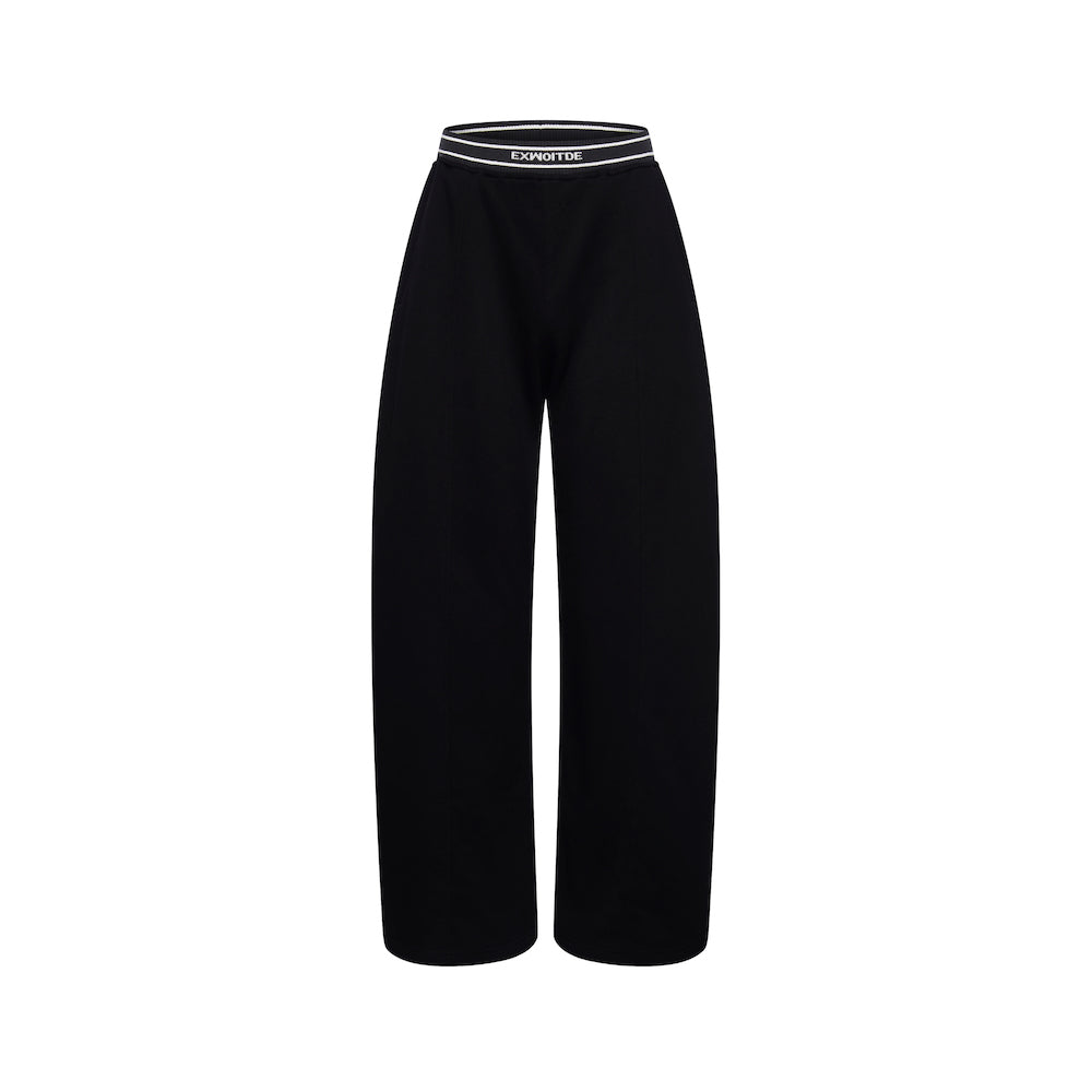 BLIND NO PLAN EXITMODE BY BLINDNOPLAN 25AW Colorblock Ribbed Curved Sports Pants – Wide Leg