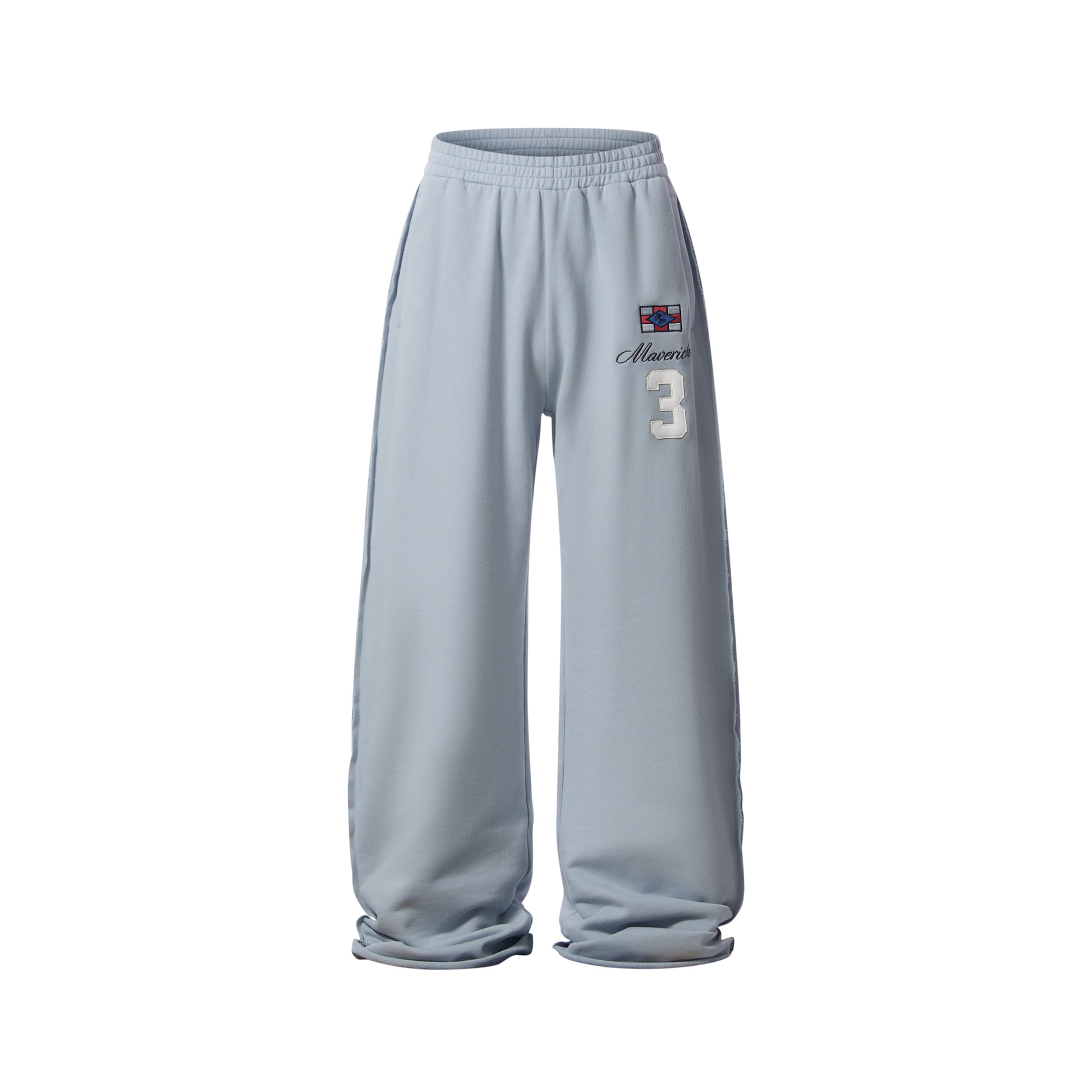 BLIND NO PLAN EXITMODE 26SS Unisex Colorful Embroidered Sweatpants Smog Blue