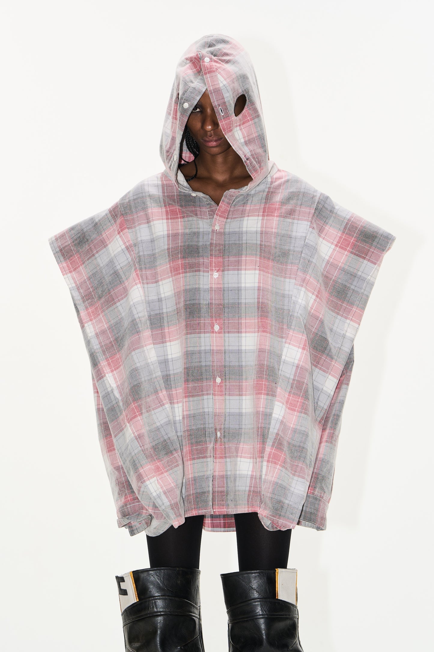 EXITMODE BY BLINDNOPLAN 25SS Washed cross horse Mask hoodie