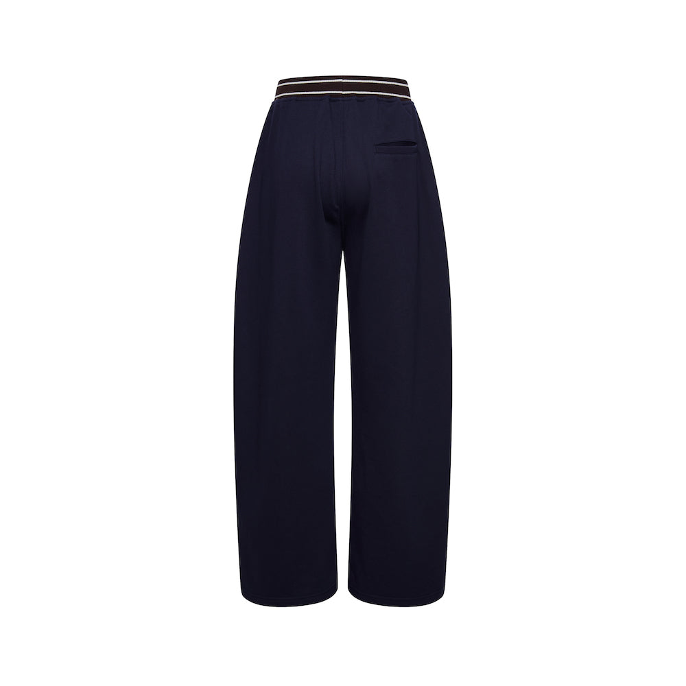 BLIND NO PLAN EXITMODE BY BLINDNOPLAN 25AW Colorblock Ribbed Curved Sports Pants – Wide Leg