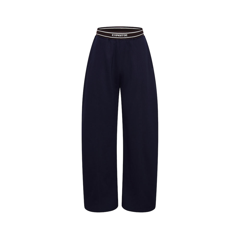BLIND NO PLAN EXITMODE BY BLINDNOPLAN 25AW Colorblock Ribbed Curved Sports Pants – Wide Leg