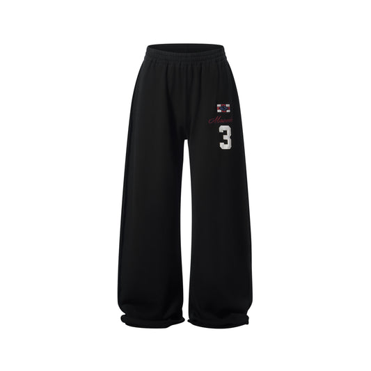 BLIND NO PLAN EXITMODE 26SS Unisex Colorful Embroidered Sweatpants Black