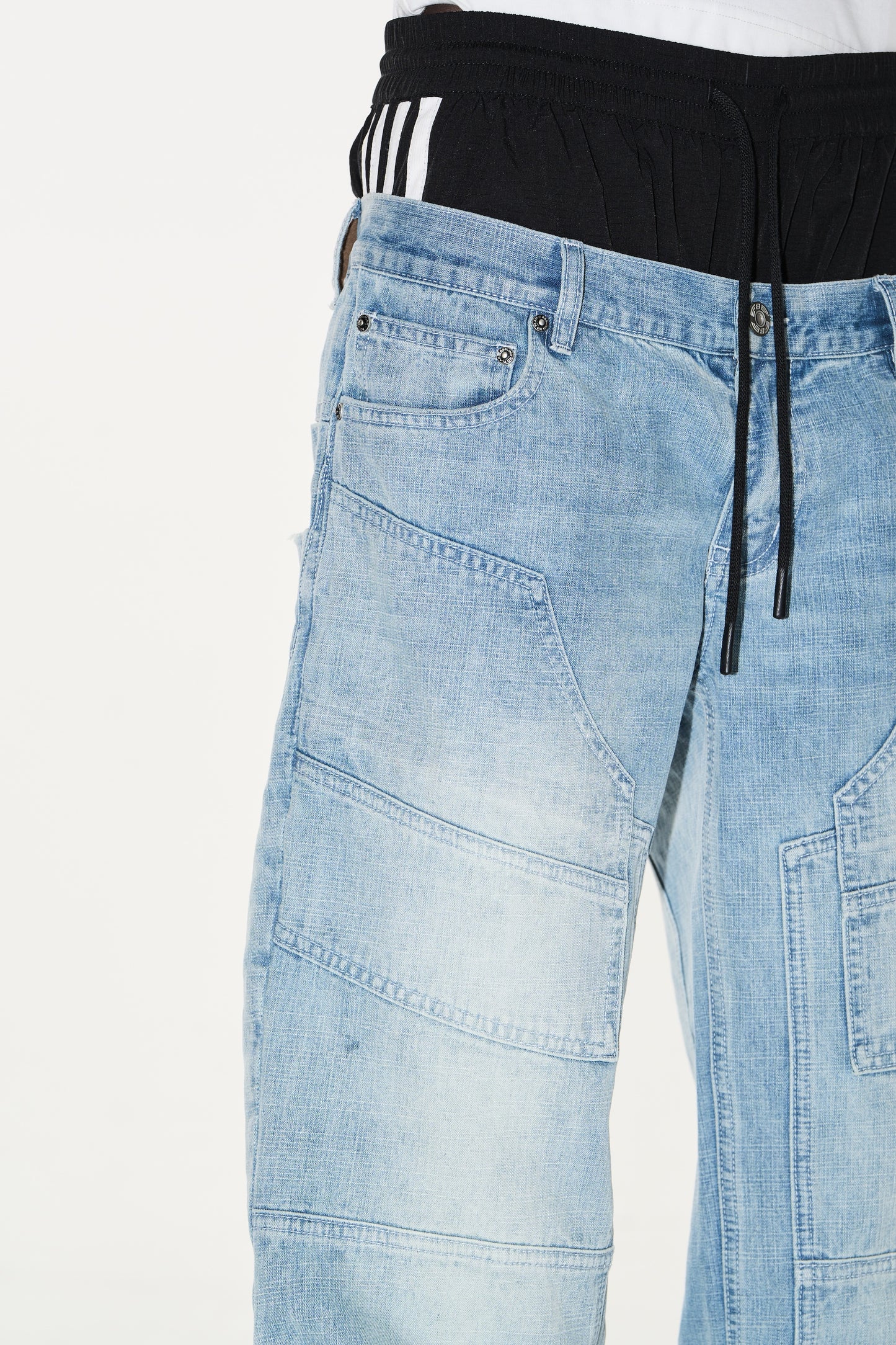 EXTMODE BY BLINDNOPLAN 25SS TWO-waisted sports lumber jeans