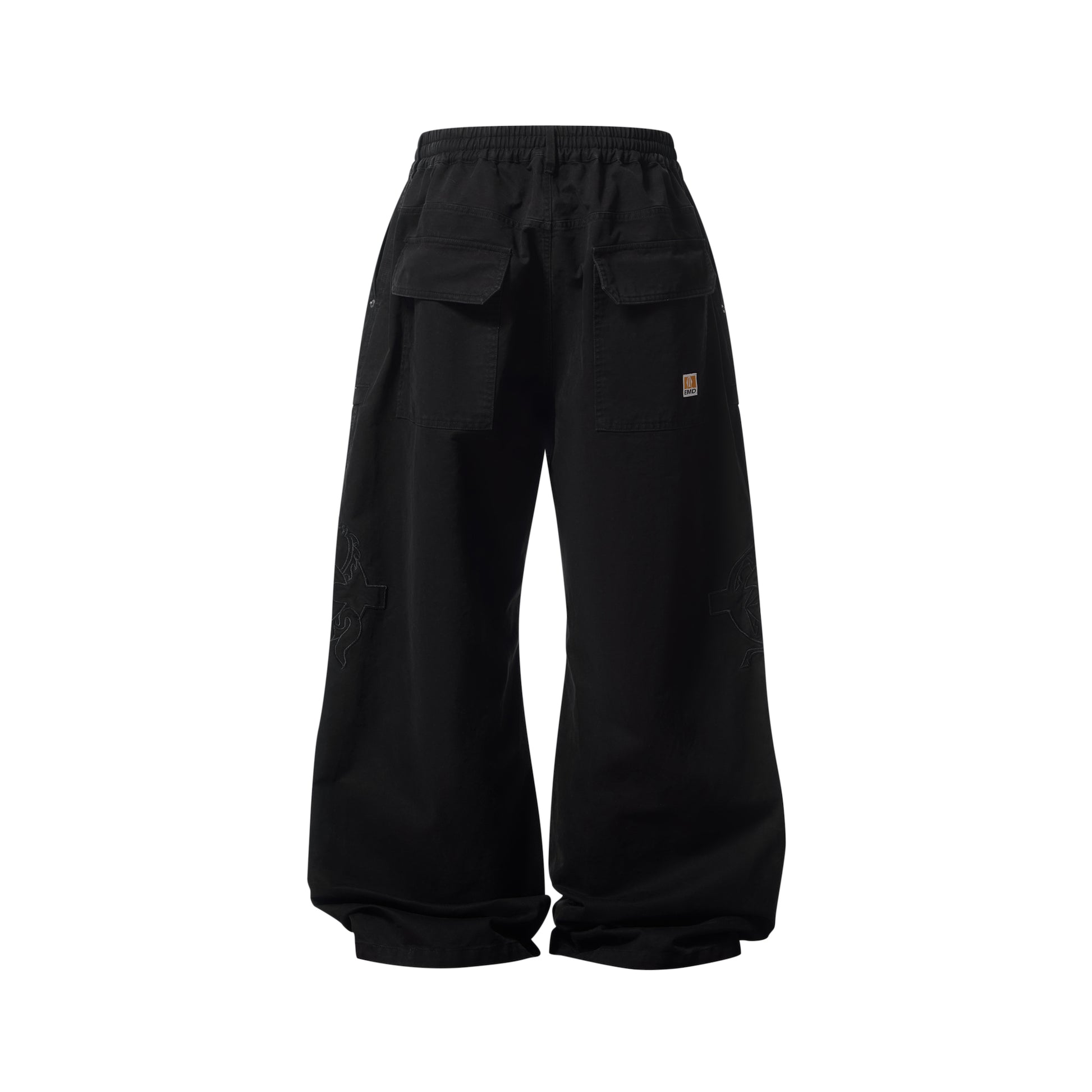 BLIND NO PLAN EXITMODE Battle Horse Embroidered Washed Lumberjack Baggy Pants