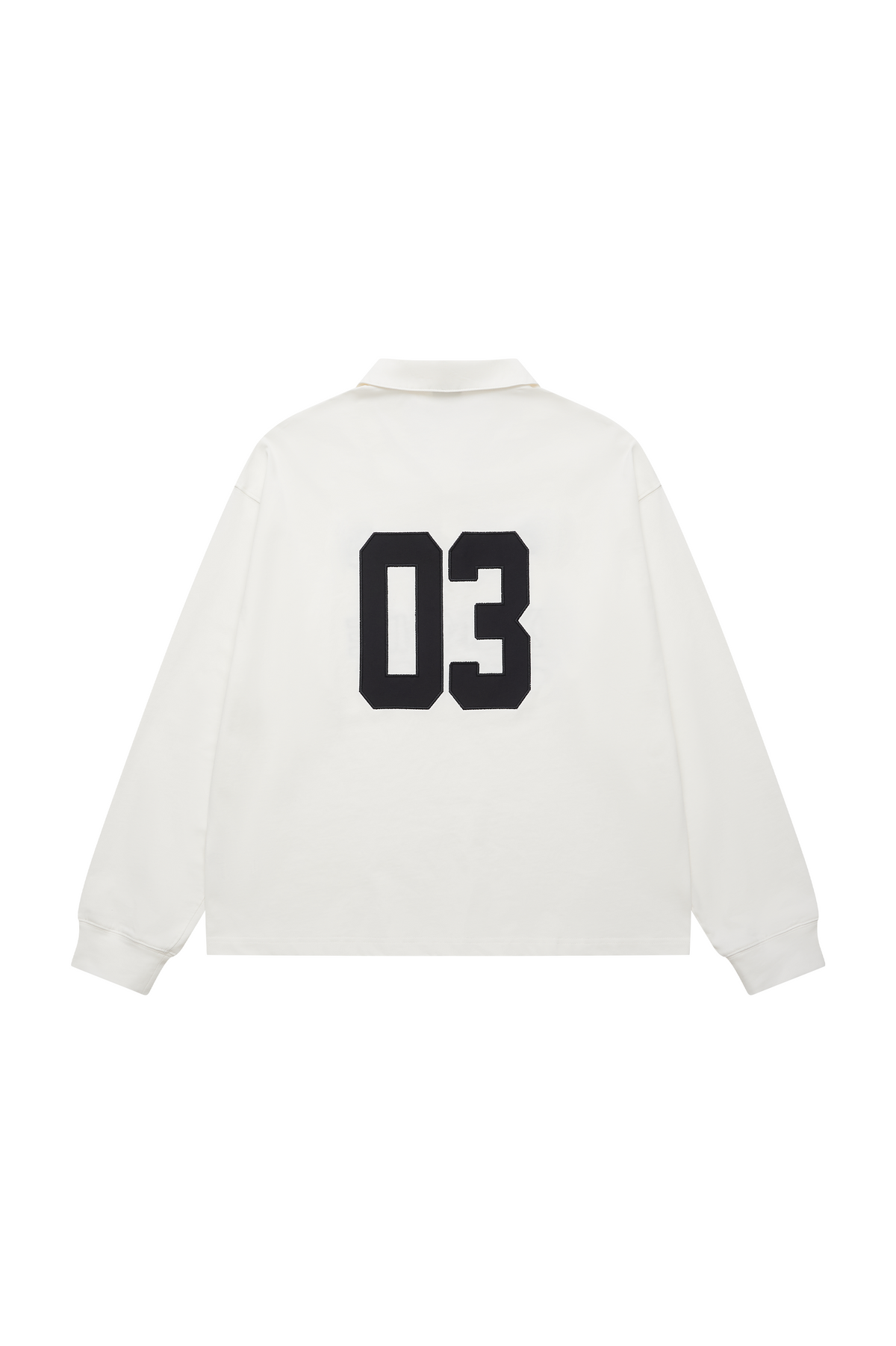 EXITMODE EXITMODE Retro American Sport-Inspired Embroidered Polo Long Sleeve Shirt