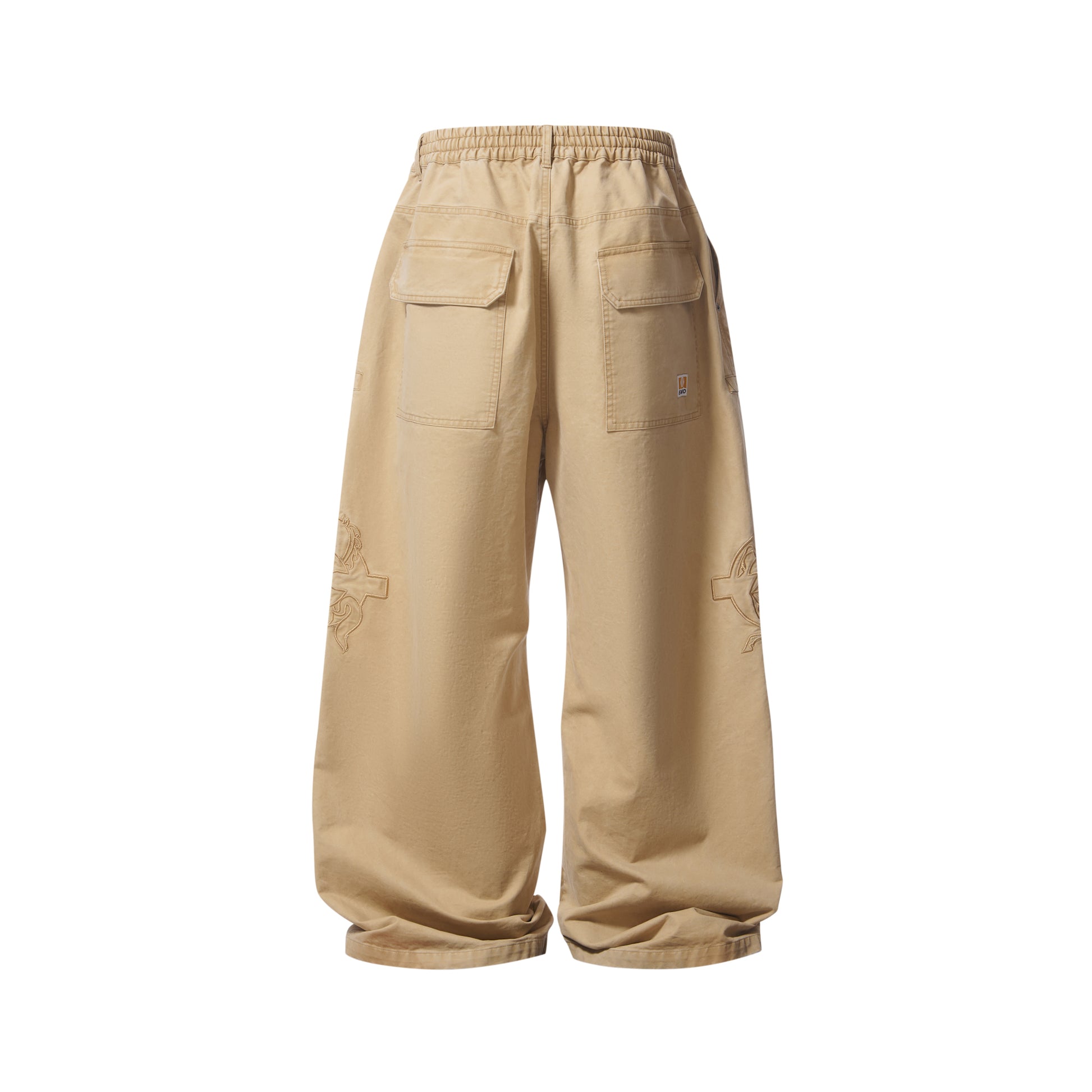 BLIND NO PLAN EXITMODE Battle Horse Embroidered Washed Lumberjack Baggy Pants