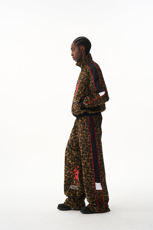 BLIND NO PLAN EXITMODE 26SS Retro American Leopard Print Long Sleeve Jacket